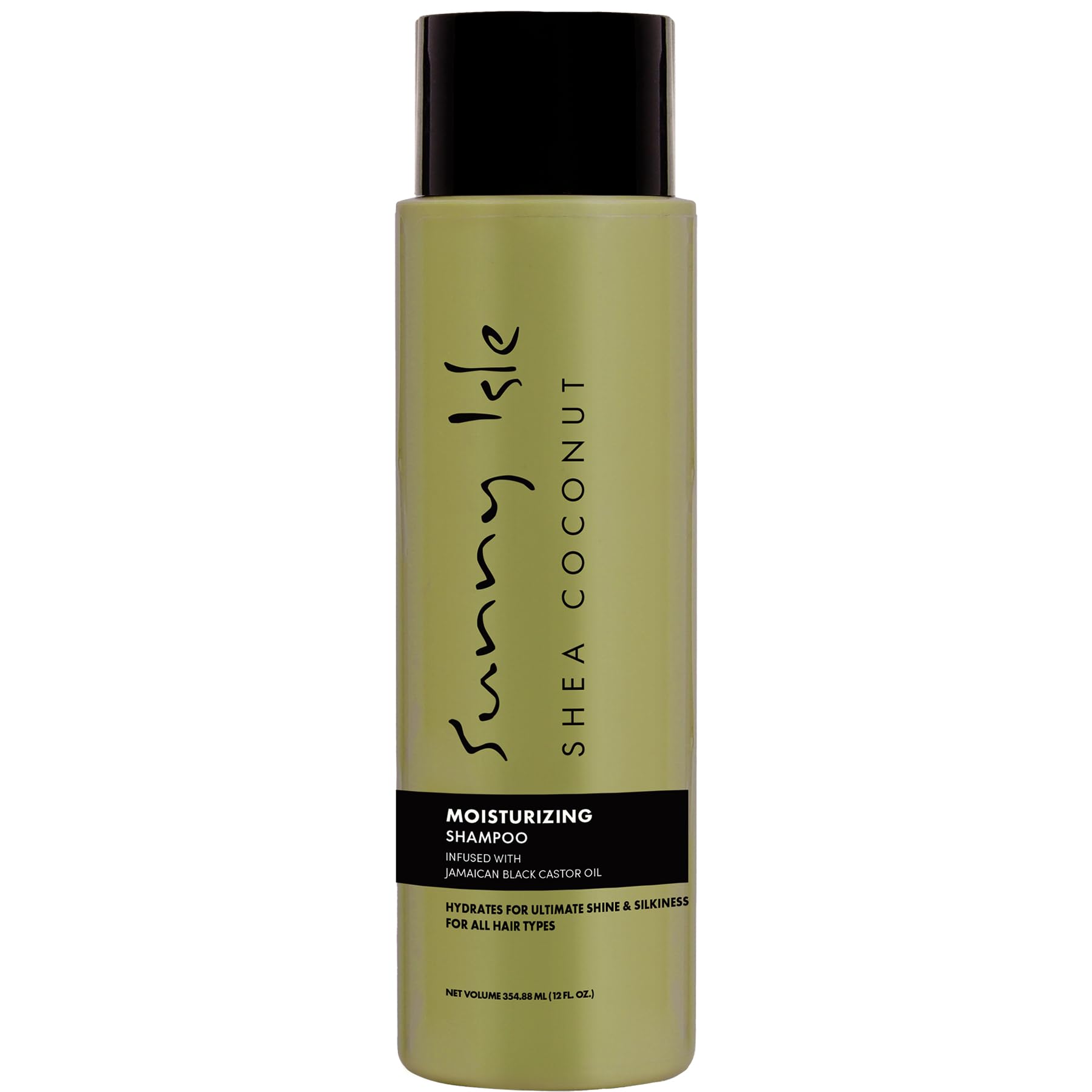 Sunny Isle Shea Coconut Moisturizing Shampoo 12oz | Infused with Jamaican Black Castor Oil | Curly Hair Shampoo | Hydrating for 