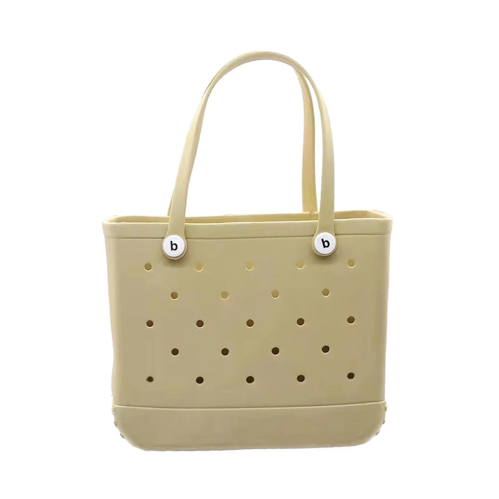 Calandis Beach Tote Bag Waterproof Open Hole Beach Basket Bag For Boat Outdoor Summer 38Cmx32Cmx13Cm Khaki | Womens Handbags & B