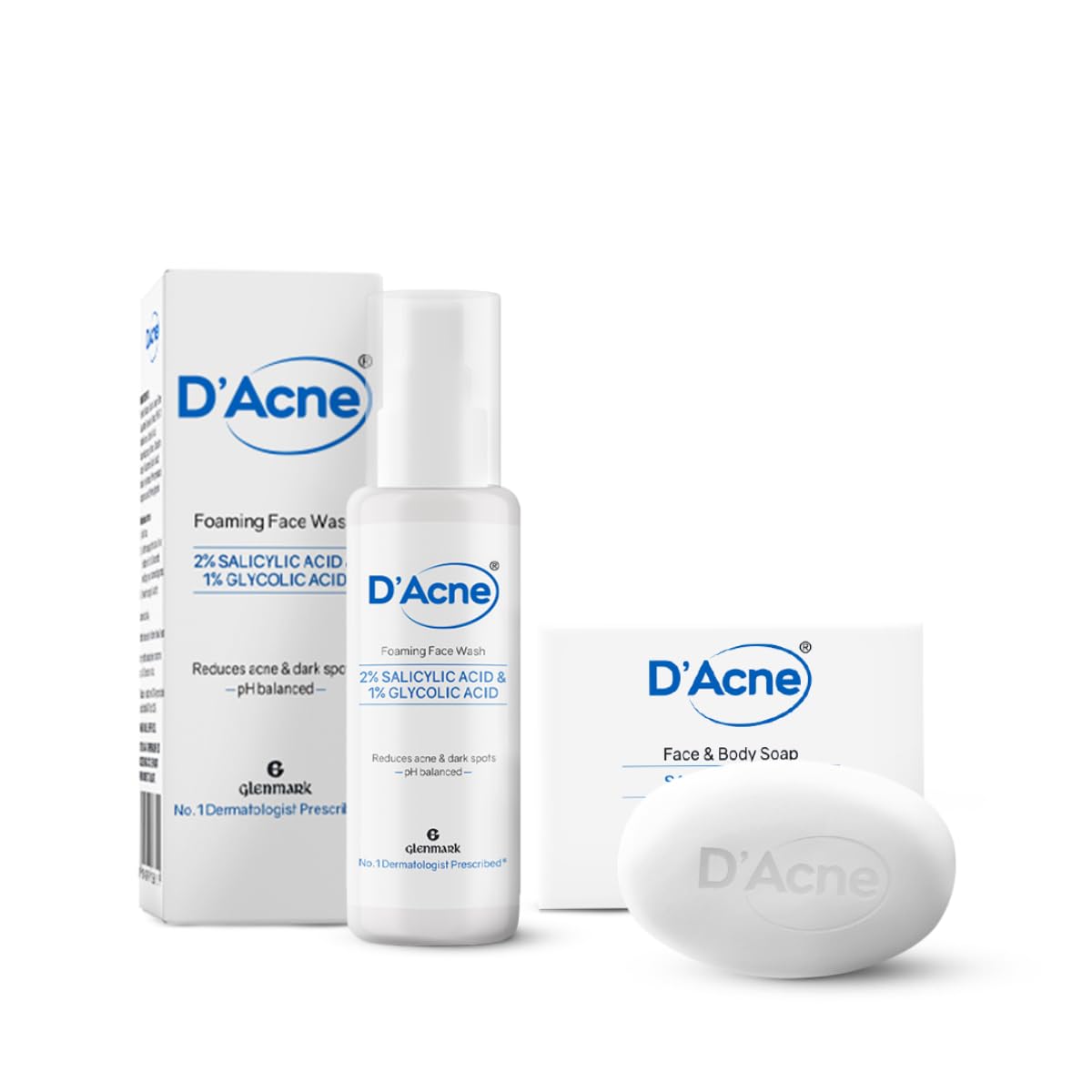 DAcne Anti Acne Kit | Face And Body Acne Kit | 2% Salicylic Acid And 1% Glycolic Acid Foaming Face Wash + Salicylic Acid, Vitam