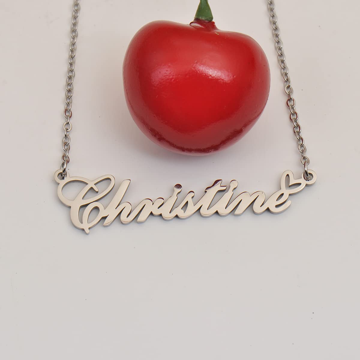 HUAN XUN Silver Pendant Name Necklace Customized Personalized Jewelry Gifts for My Best Friend Guadalupe Birthday Gift