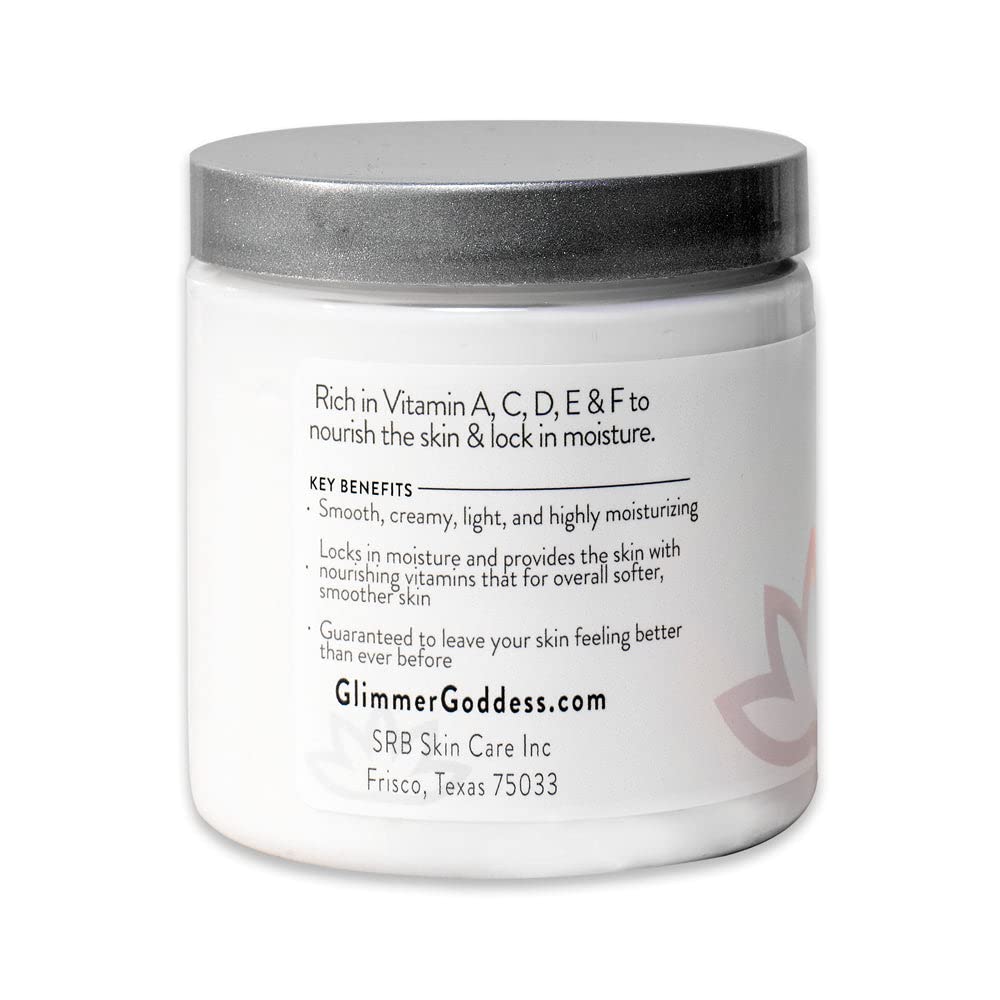 Glimmer Goddess Organic Whipped Body Butter- Spiced Pumpkin Pie, Vegan, 24 Hr Hydration, Less Stretch Marks, All Skin Types, Chi