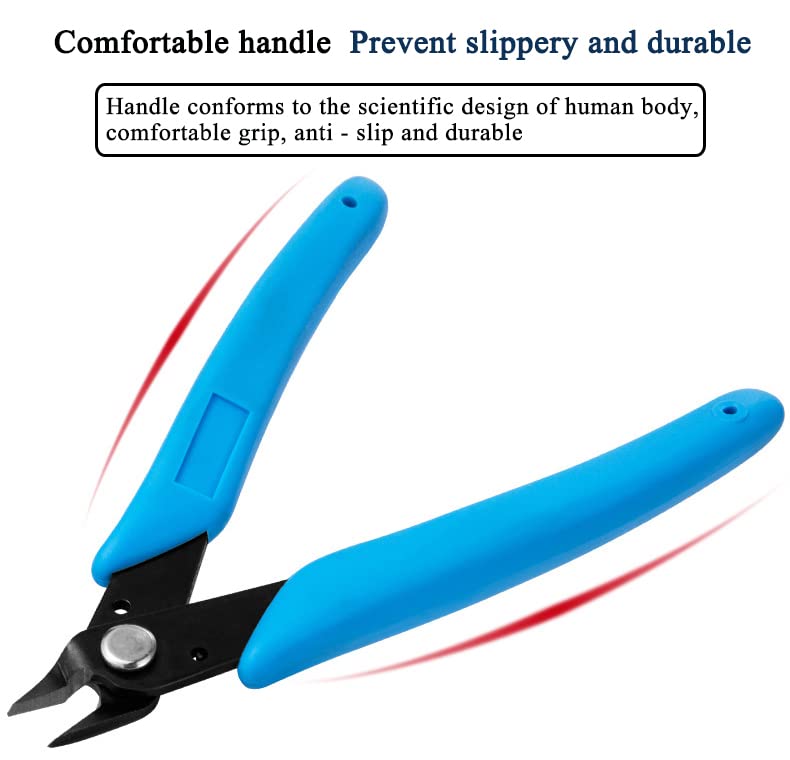AKOAK 1 Pack Stainless Steel Nail Art Scissors, Rhinestone Remover, Metal Chain, Cutter, 5 Diagonal Pliers, Manicure Tools