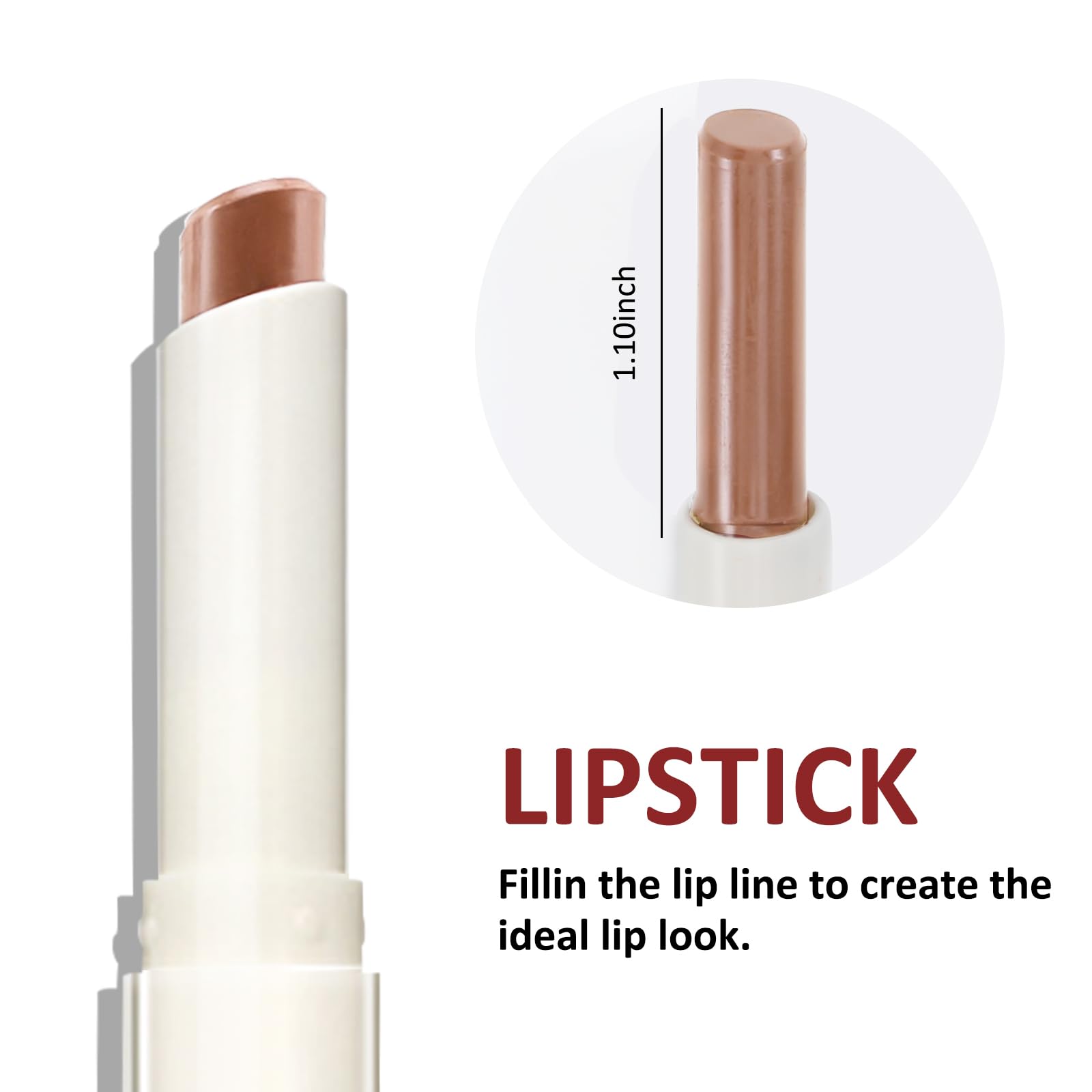 Boobeen Double-ended Lipstick Lip Liner Makeup Velvet Lipgloss Lipstick, Creamy Lip Pencil for Women Matte Long-lasting Matte Sa