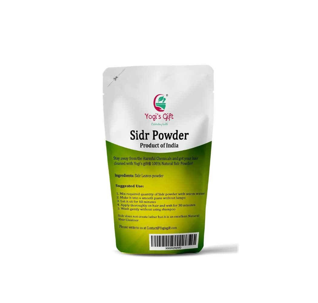 Yogi's Gift | Sidr Powder Trial Pack 100 grams | Natural Herbal Hair Cleanser & Revitalizer | Rejuvenates Hair Follicles