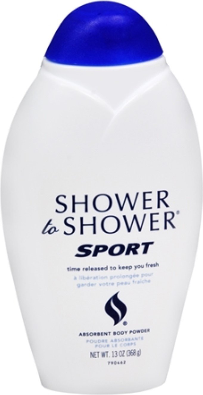 SHOWER TO SHOWER Body Powder, Sport 13 oz (Pack of 9)