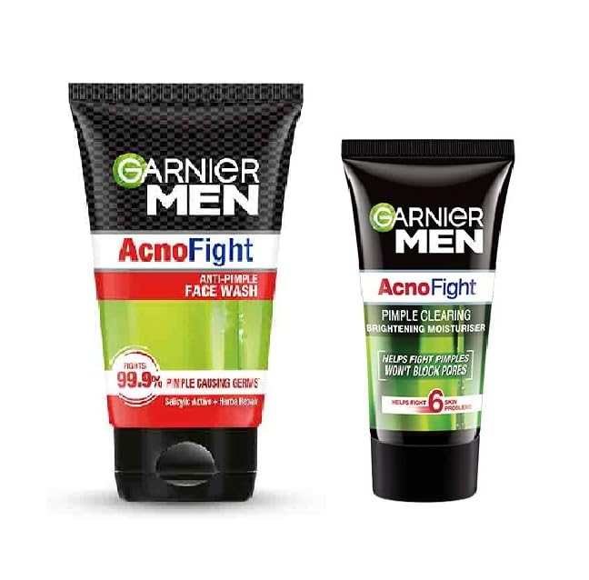 Garnier Men Acno Fight AntiPimple Face Wash (100G) + Acno Fight Pimple Clearing Brightening Moisturizer (45G) (2 Item In Set) 1