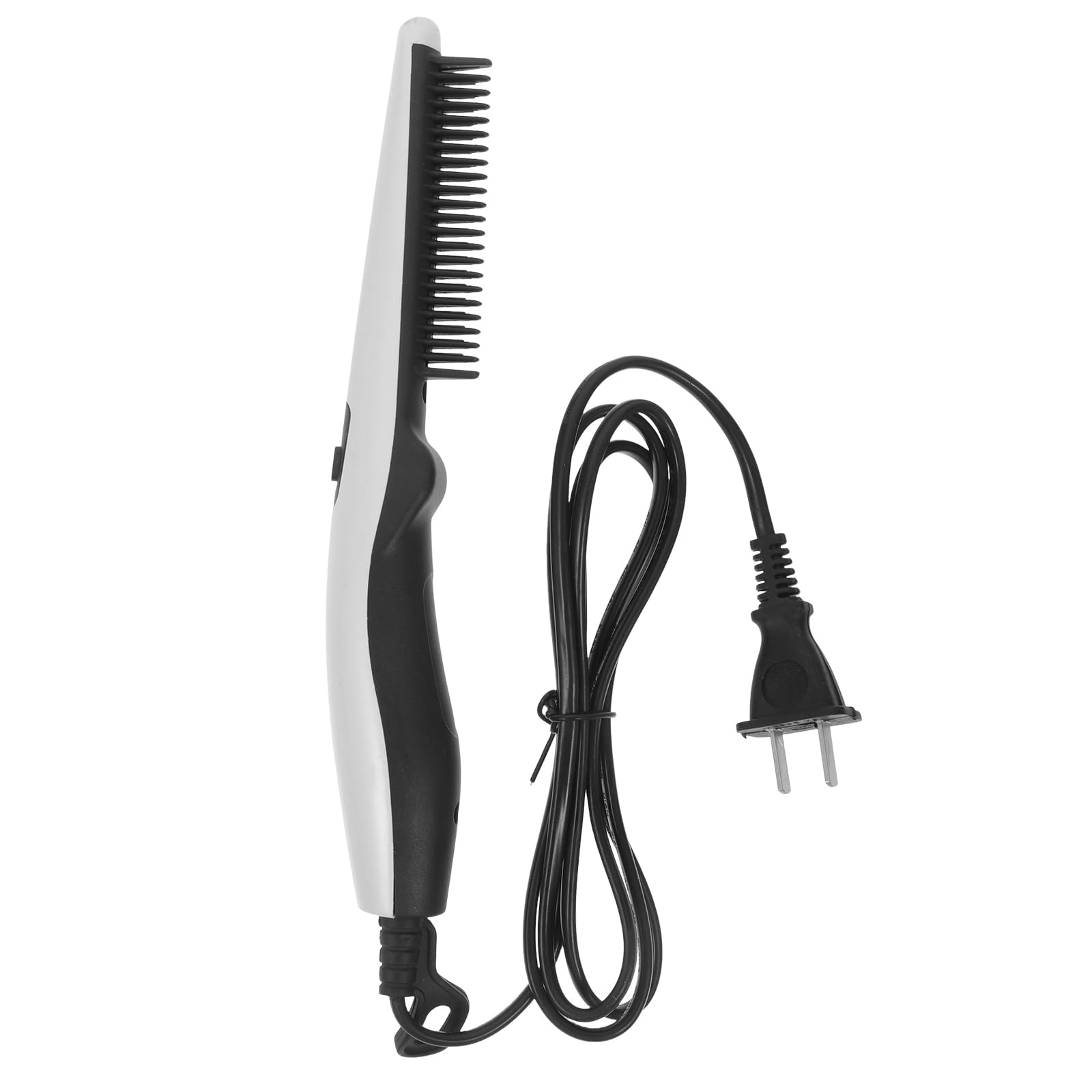 FOMIYES Hair Straightening Comb and Beard Straightener - Electric Portable Hairdressing Comb, White