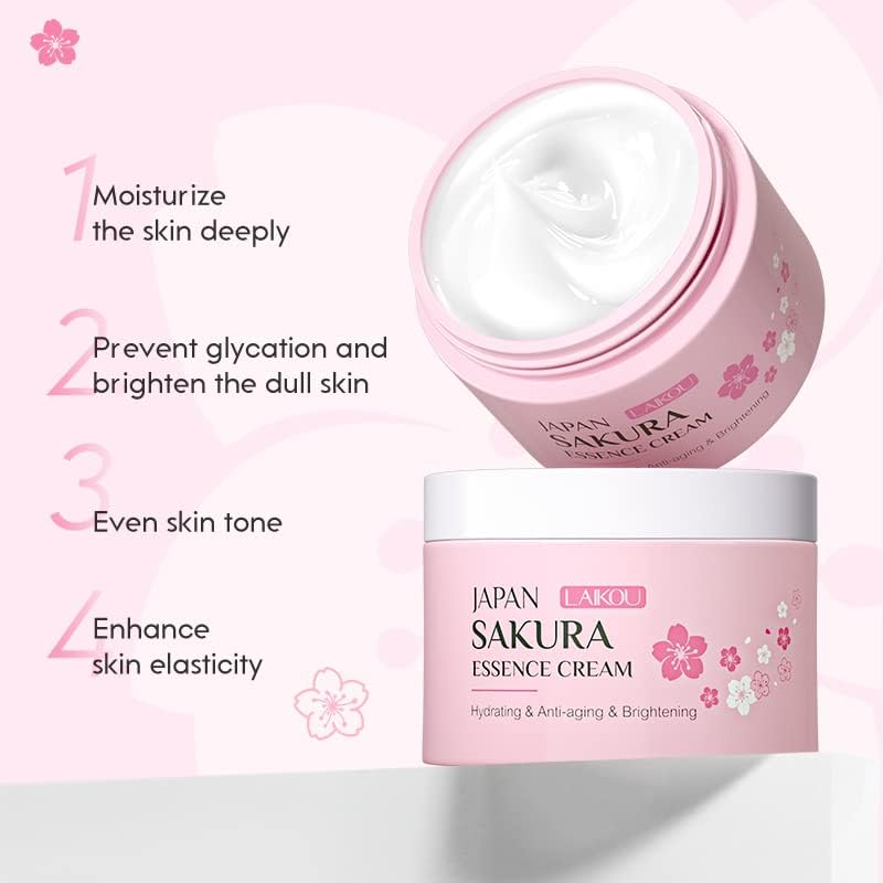 AKARY Face Sakura Cream Vitamin C Serum For Improving Skin Reducing Wrinkles and Moisturizing Enhance Skin, Body and Face Moistu