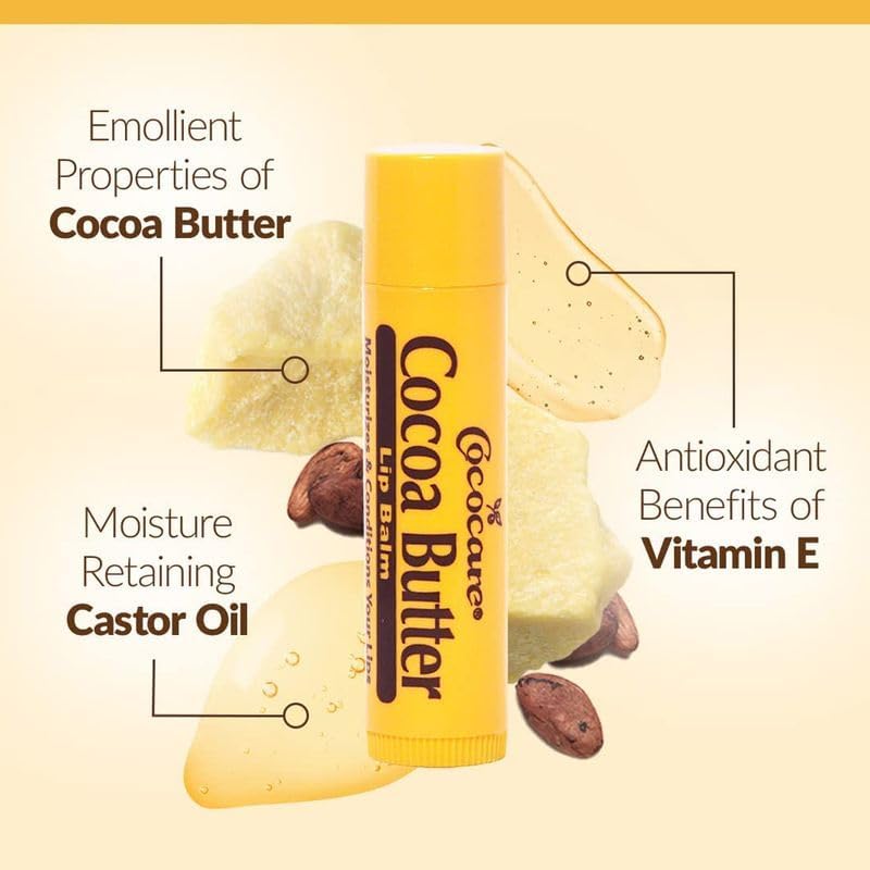 Cococare Cocoa Butter Lip Balm 0.15 Oz (Pack Of 8)