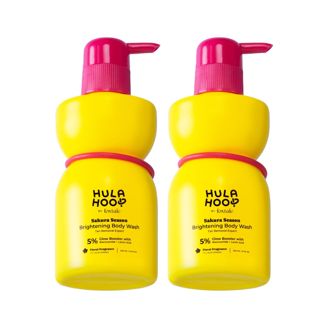 Hula Hoop Brightening Body Wash | Lactic Acid & Niacinamide | Reduces Tan From 1St Wash | Brightens & Evens Out Skin Tone | Flor