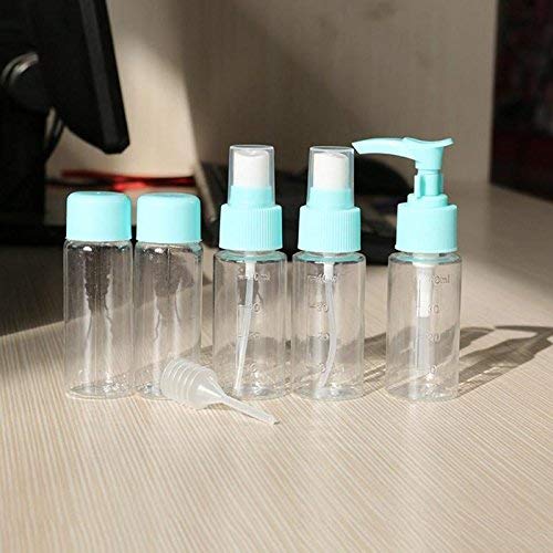 Zollyss Clear Plastic Refillable Travel Toiletry Spray Bottles Set With Zippered Pouch  6 Pieces