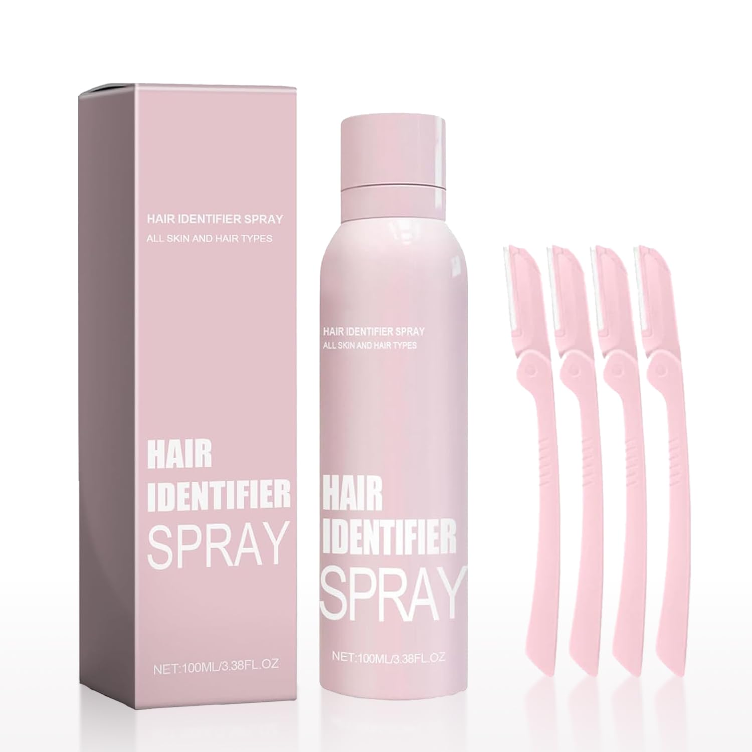 enttgo Hair Identifier Spray for Face Shaving, Skin Body Hair Identifying Spray With Razors,Moisturizing And Skin Care Set