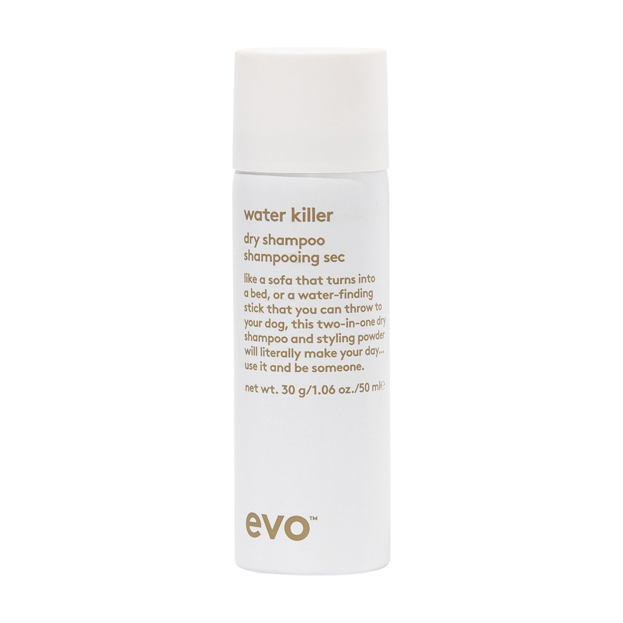 Evo Water Killer Dry Shampoo - Absorbs Oil To Refresh Hair, Reduces Damage From Excessive Washing - Hair Styling Spray - Travel