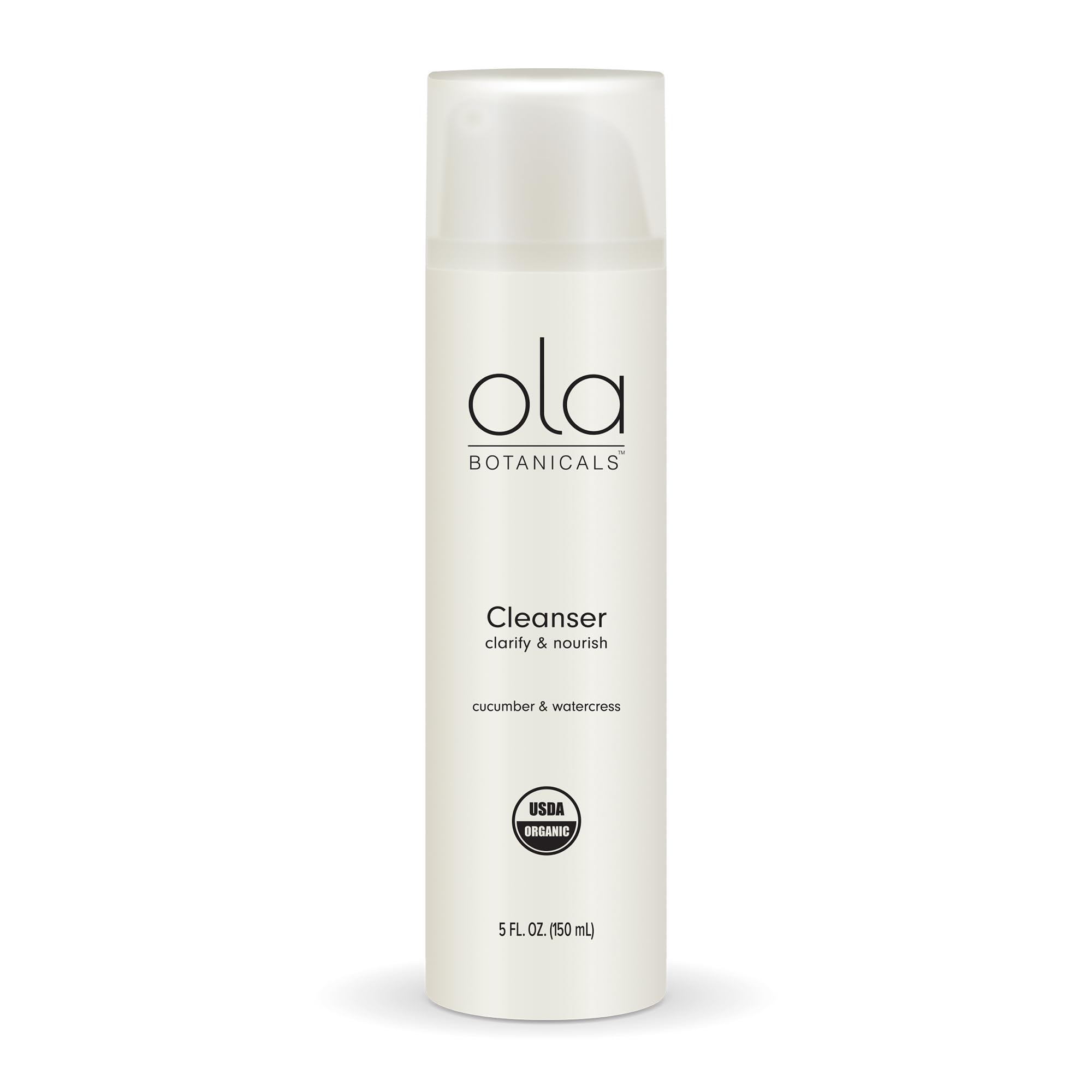 Dr. Mercola Ola Botanicals Organic Cleanser (5 Fl. Oz.), 1 Bottle, Clarify & Nourish Skin, Certified USDA Organic, Gluten Free, 