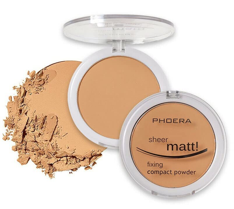 AQUAPURITY - PHOERA Sheer Matte Fixing Powder Makeup Base Fixer Setting Powder Foundation Fixing Compact Pressed Powder Long Las