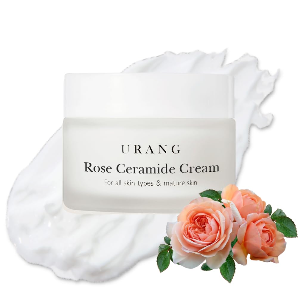 URANG Rose Ceramide Cream | Organic Natural Anti-Aging | Deep Ceramide Moisturizer | Natural Skin care For Oily, Dry, Sensitive,