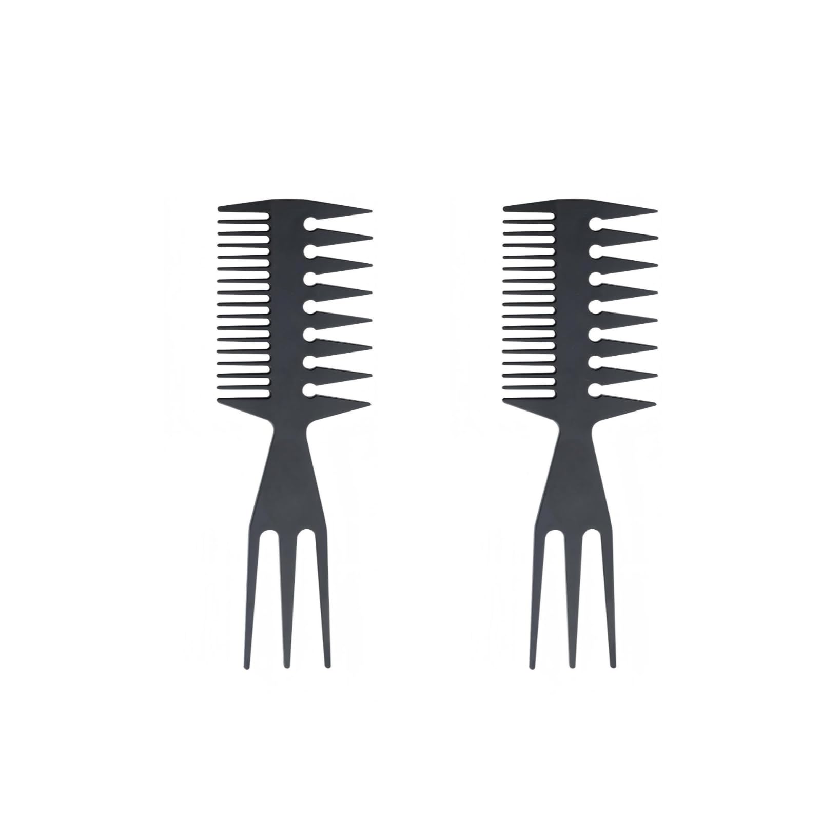 Gowwim 2 Pack Styling Comb Slickedback Combs 3 in 1 Fish Tail Bone Shape Hair Wide for Salon Barbers
