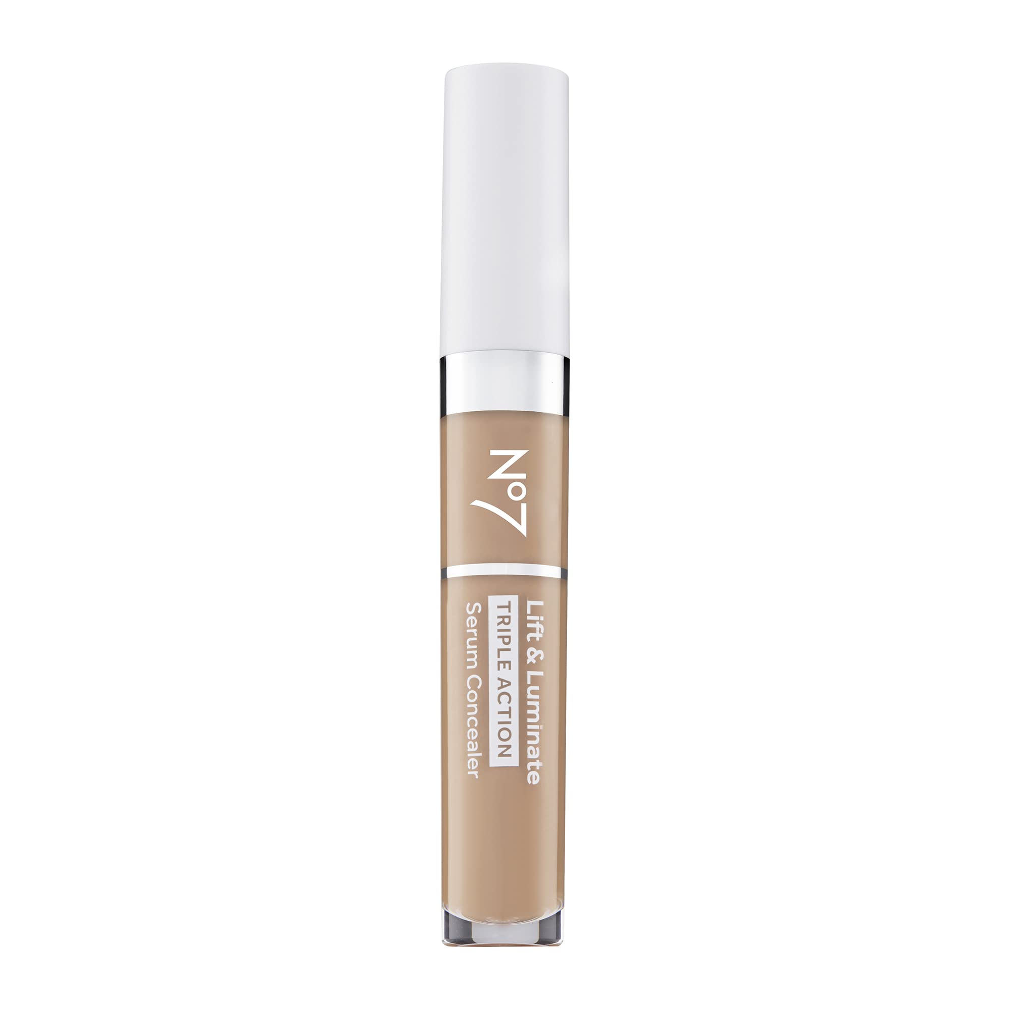 No7 Lift & Luminate Triple Action Serum Concealer - Medium - Anti Aging Liquid Concealer Makeup for Blemishes & Dark Circles - M