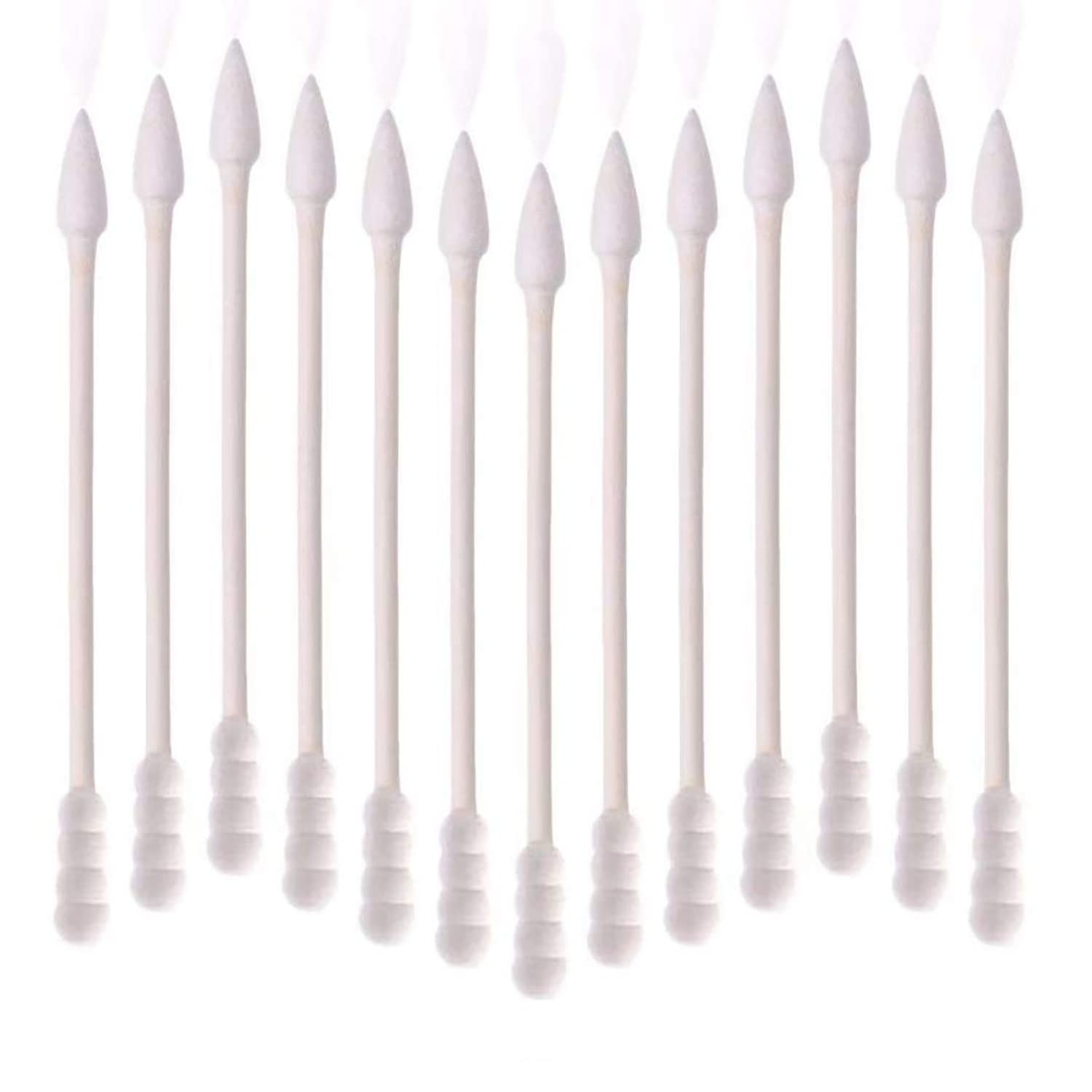 Pointed Cotton Swabs, 800 Pieces Precision Tips Cotton Swabs Spiral Head Cotton Buds with Paper Stick for Makeup Cleaning (4 Pac