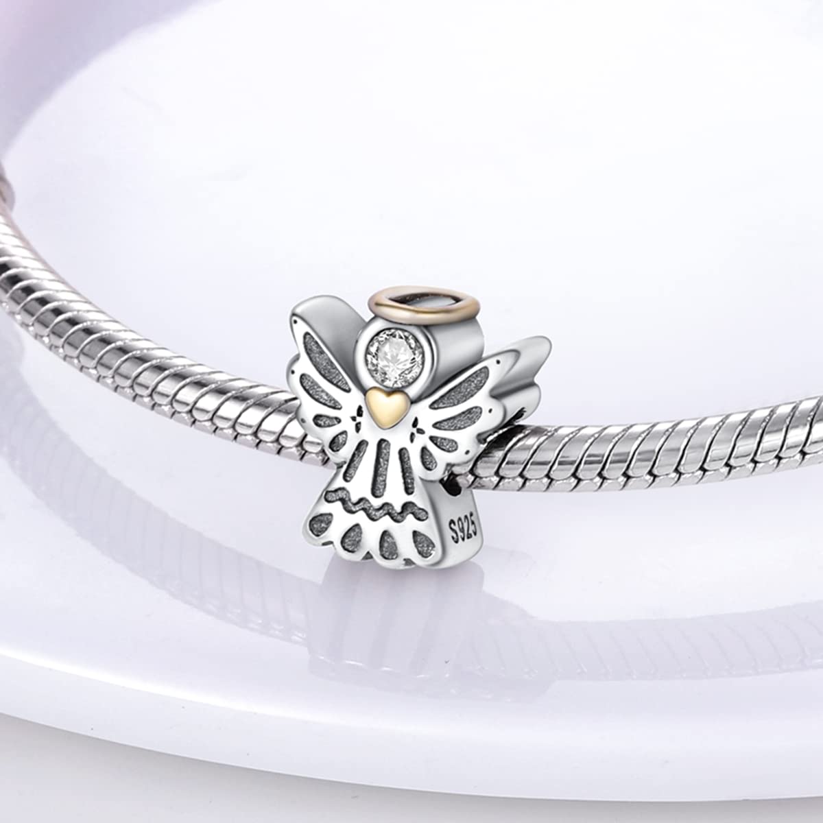 MULA 925 Sterling Silver Charms for Bracelets and Necklaces Family Letters Dangle Pendants Airplane Travel Beads Family Tree Jew