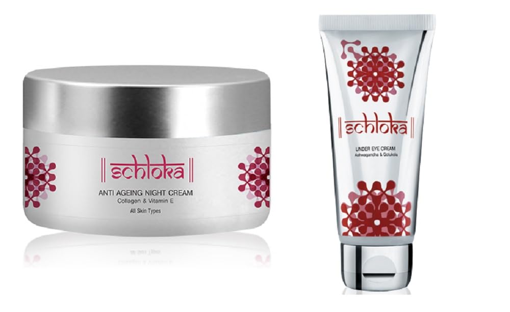 Schloka AntiAgeing Night Cream(50Ml) + Schloka Under Eye Cream(20Ml) Combo