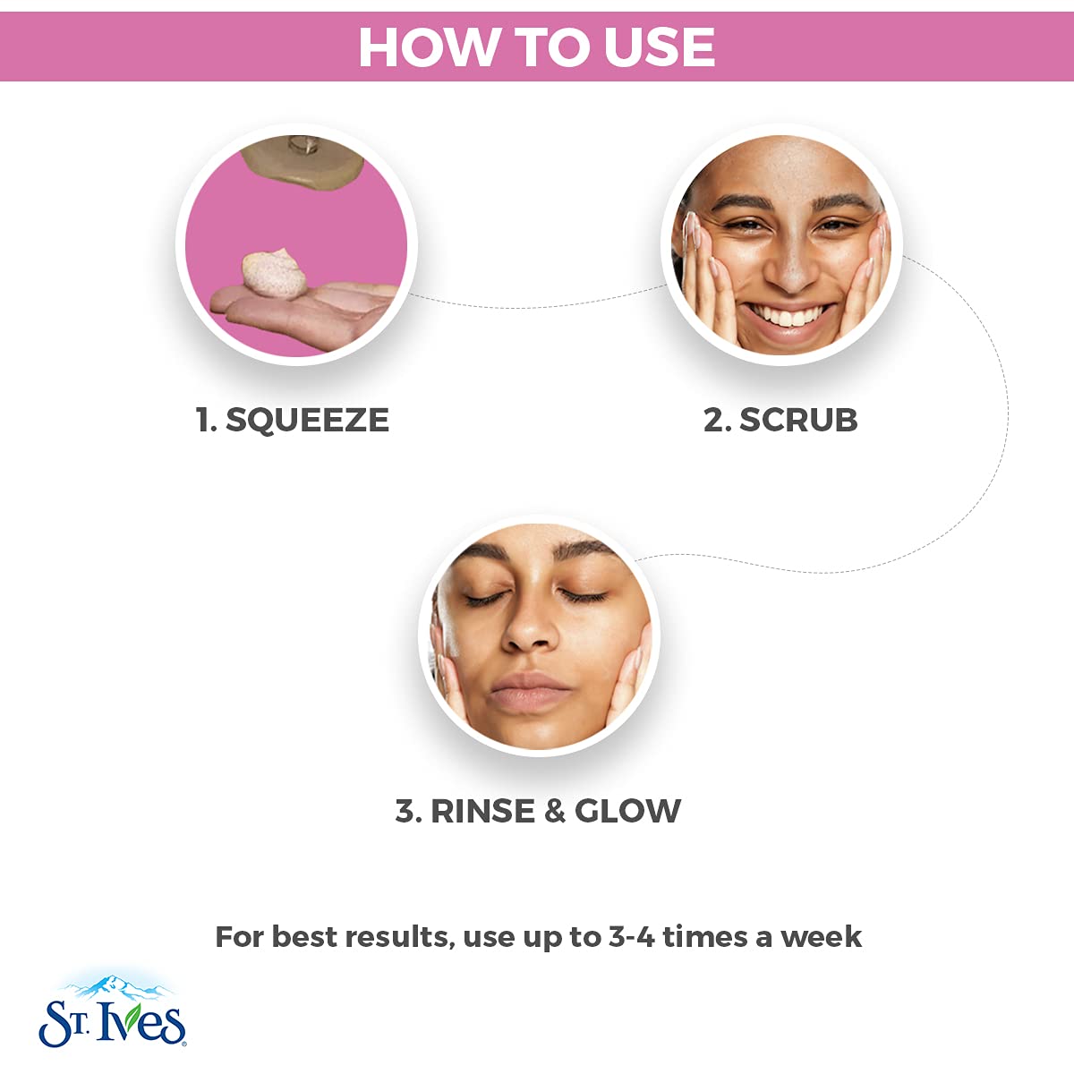 St. Ives Radiant Skin Face Scrub For Dull Skin Pink Lemon And Mandarin Orange Dermatologist-Tested Face Wash Scrub With 100 Perc