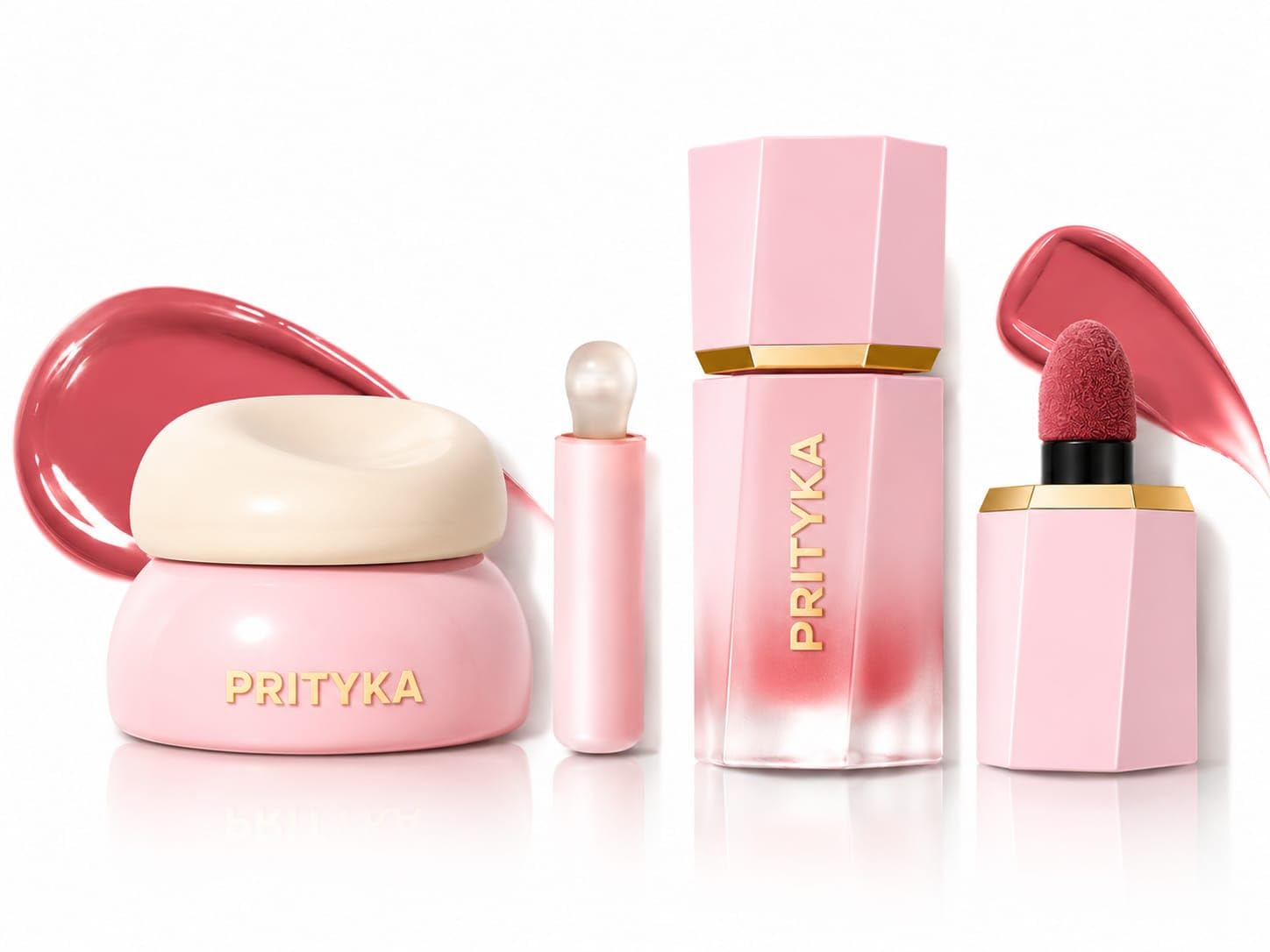 Pocket Lip Pot & Crystal Glaze Cheek Jam Viral Korean Lipgloss With Soft Liquid Blush BuiltIn Brush | Hydrating Glossy JamLike
