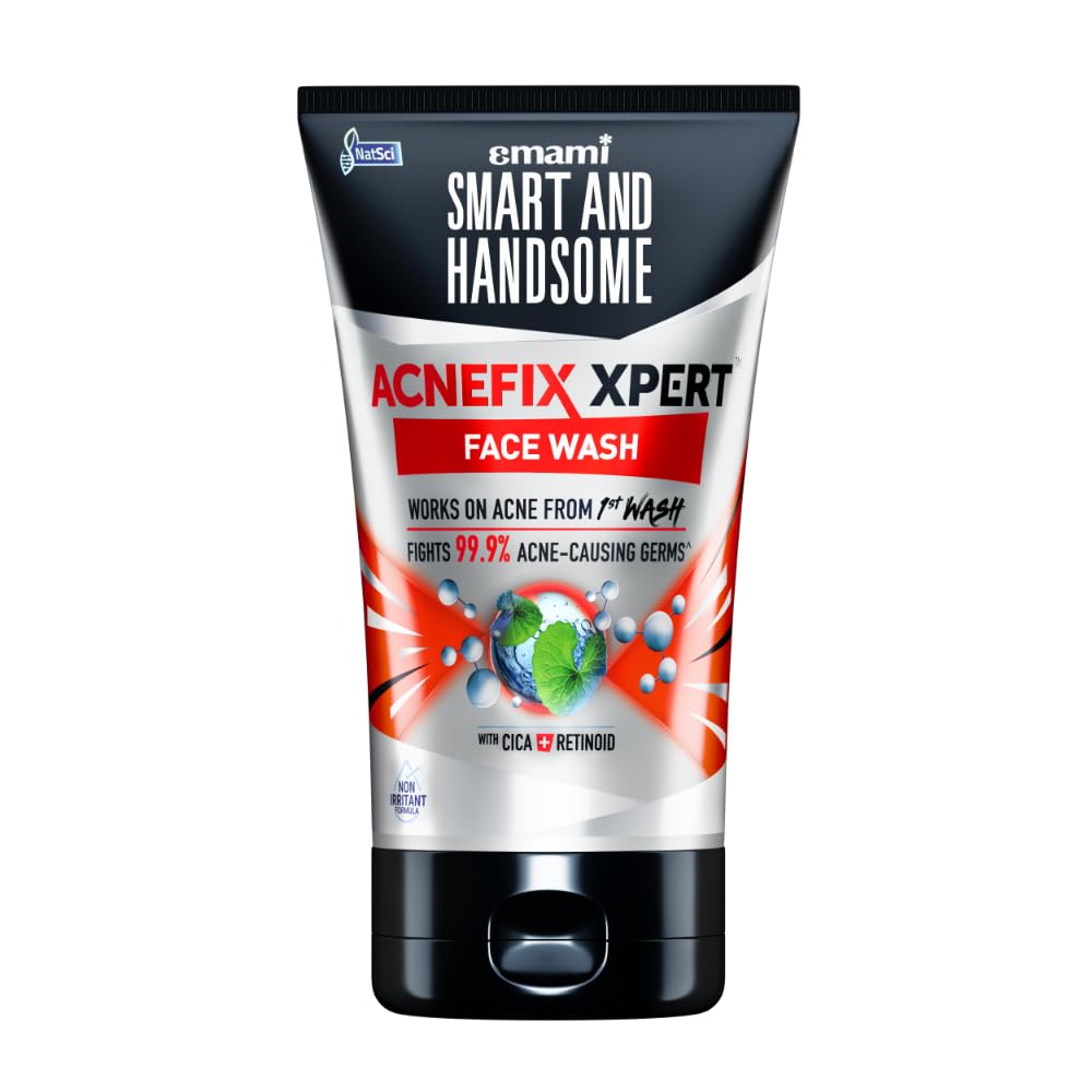 Smart And Handsome Acnefix Xpert Face Wash 100G | AntiAcne, NonIrritant Formula, No Added Colors/Fragrance, Works From 1St Was