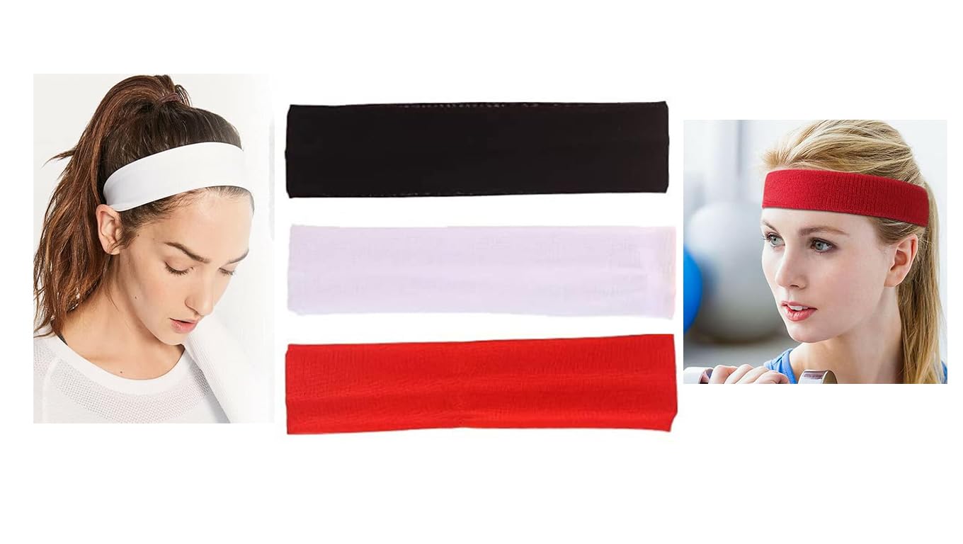 Kalaneet Cotton Headband For Women Girls Elastic Head Bands Yoga Sports