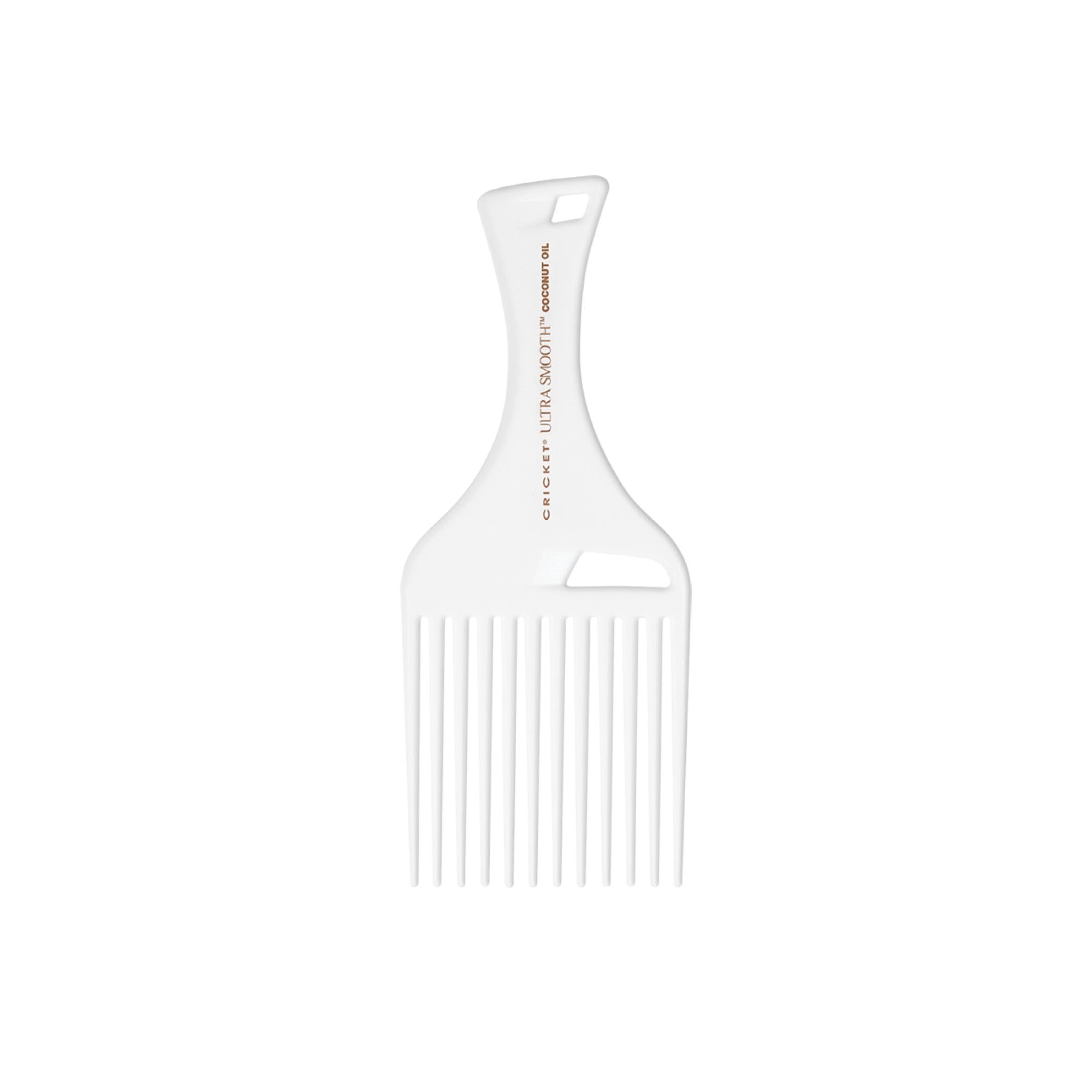 Cricket Ultra Smooth Coconut Hair Pick Comb For Curly, Thick, Medium To Long Hair Anti-Frizz Lifting And Volume Comb With Coconu