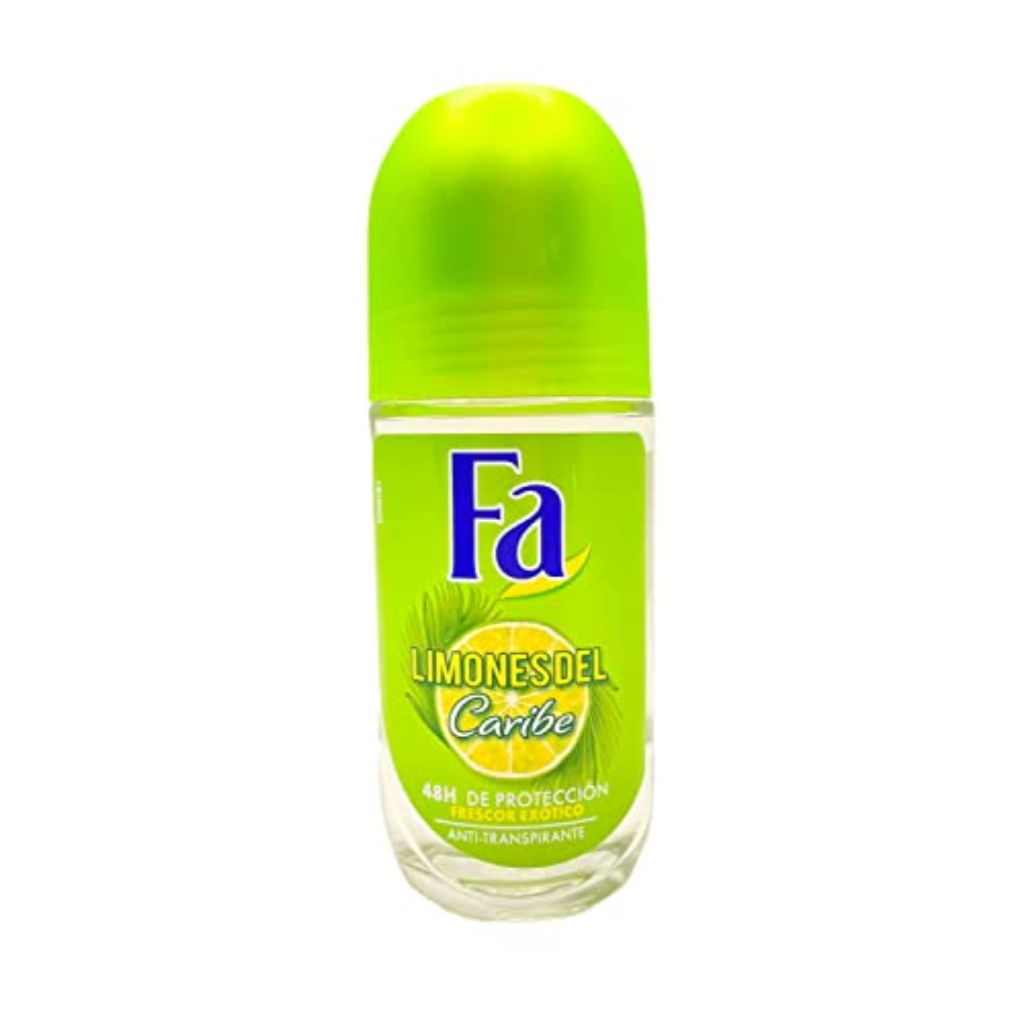 Fa Deodorant 1.7 Ounce Roll-On Caribbean Lemon (50ml)