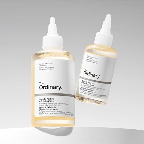 The Ordinary Glycolic Acid 7% Exfoliating Toner - Brightening Daily Toner, 8.1 Fl Oz, Yellow
