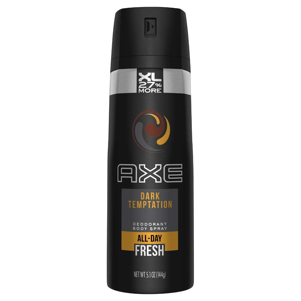 Axe Body Spray Deodorant for Long Lasting Odor Protection Dark Temptation All Day Fresh Scent Mens Deodorant Formulated Without 