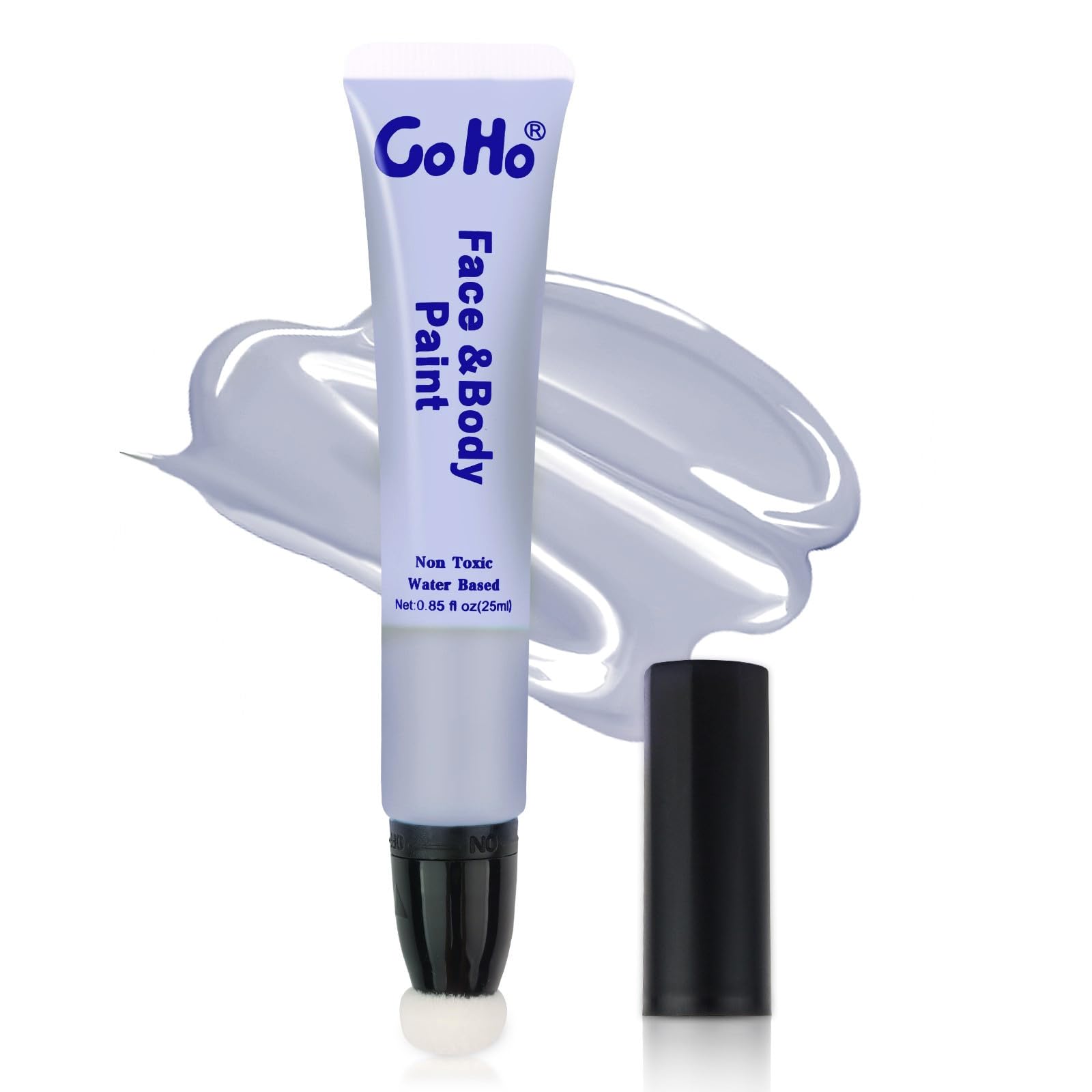 Go Ho Light Grey Face Paint Stick,Water Based Cream Gray Body Paint Washable,Face Paint Kit Full Coverage Oil-Free,Halloween Cos