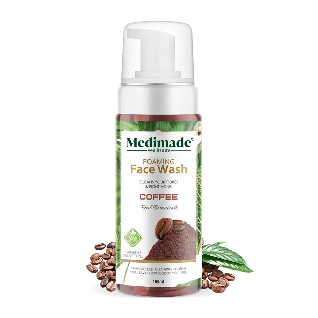 Medimade Coffee Foaming Face Wash For Men And Women | Deep Cleansing & Moisturizing | Remove Blackheads, Dark Spots, Dirt, Dead 