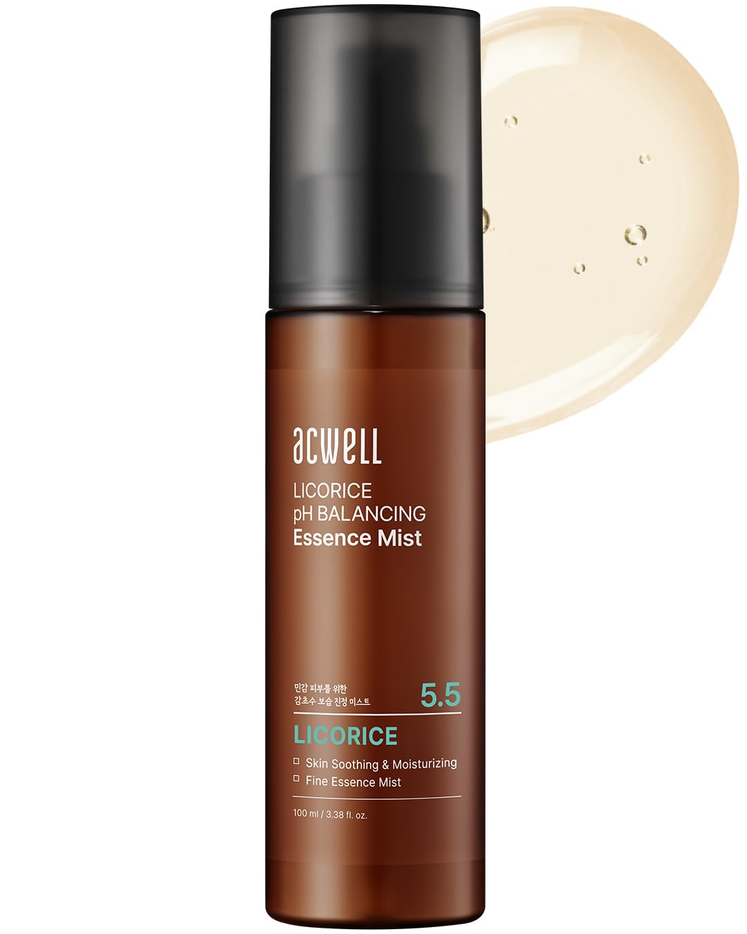 Acwell Licorice Ph Balancing Essence Hydrating Face Mist 3.38 Fl.Oz. - Soothing And Hydrating With Licorice Water For Instant Mo