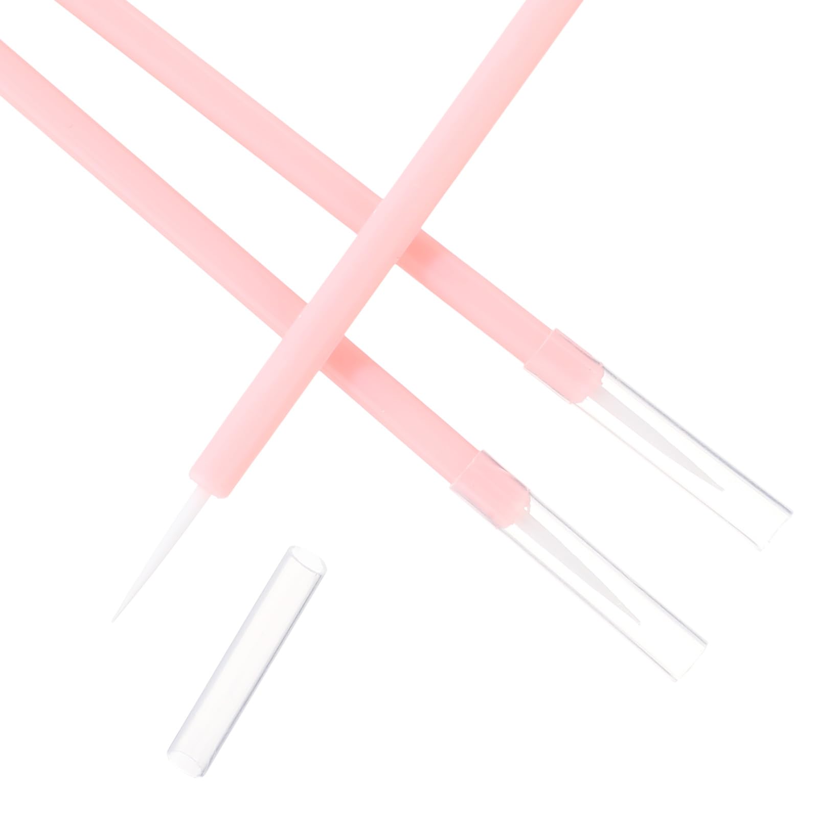 Honeydak 300 Pcs Disposable Eyeshadow Brushes Eyeliner Applicator Tool Pink Eyeshadow Applicators Lip Applicators Eye Lash Wands