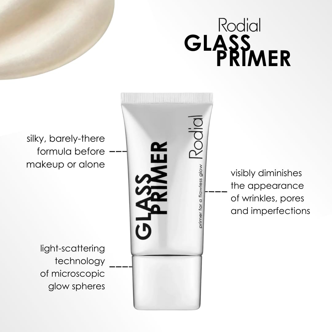 Rodial Glass Primer 30ml, Ultra-Hydrating Makeup Primer to Diminish the Look of Pores, Wrinkles and Lines, Radiant, Glass-Skin E