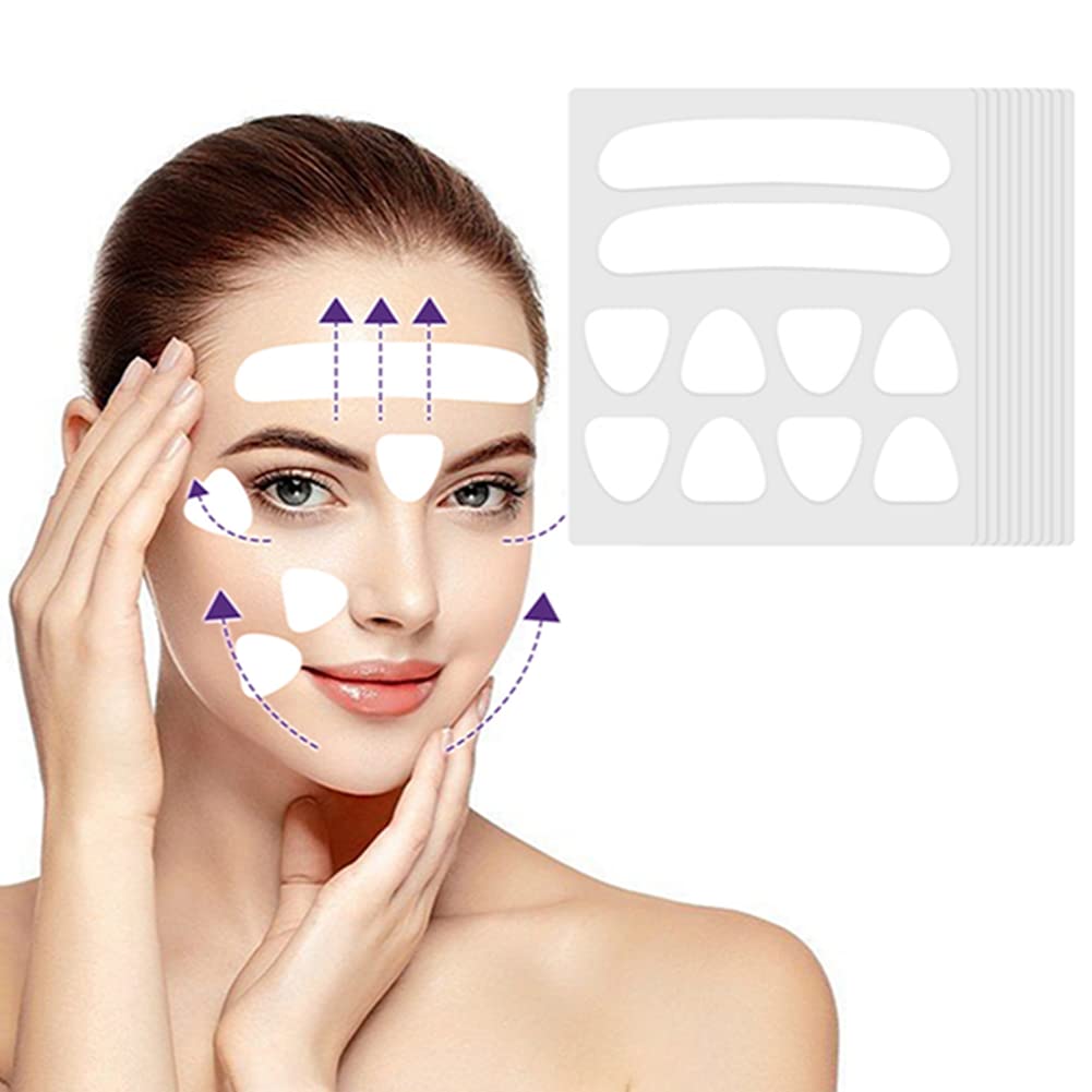 Face And Forehead Wrinkle Patches, 100Pcs Face Lift Tape Invisible Anti Wrinkle Patches To Reduce Fine Wrinkles, Frown And Smile