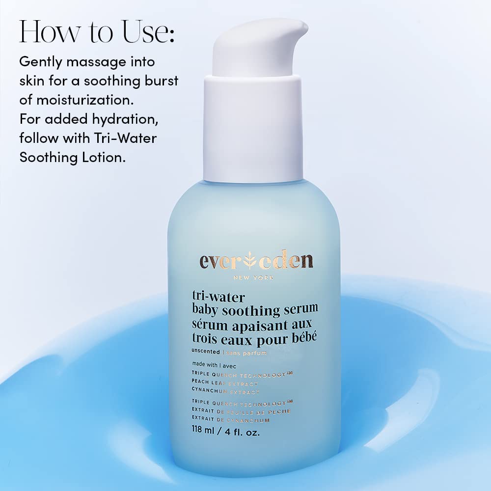 Evereden Tri Water Baby Serum, 4 fl oz. |Clean and Clean Baby Care | Non-toxic and Fragrance Free | Clean Ingredients