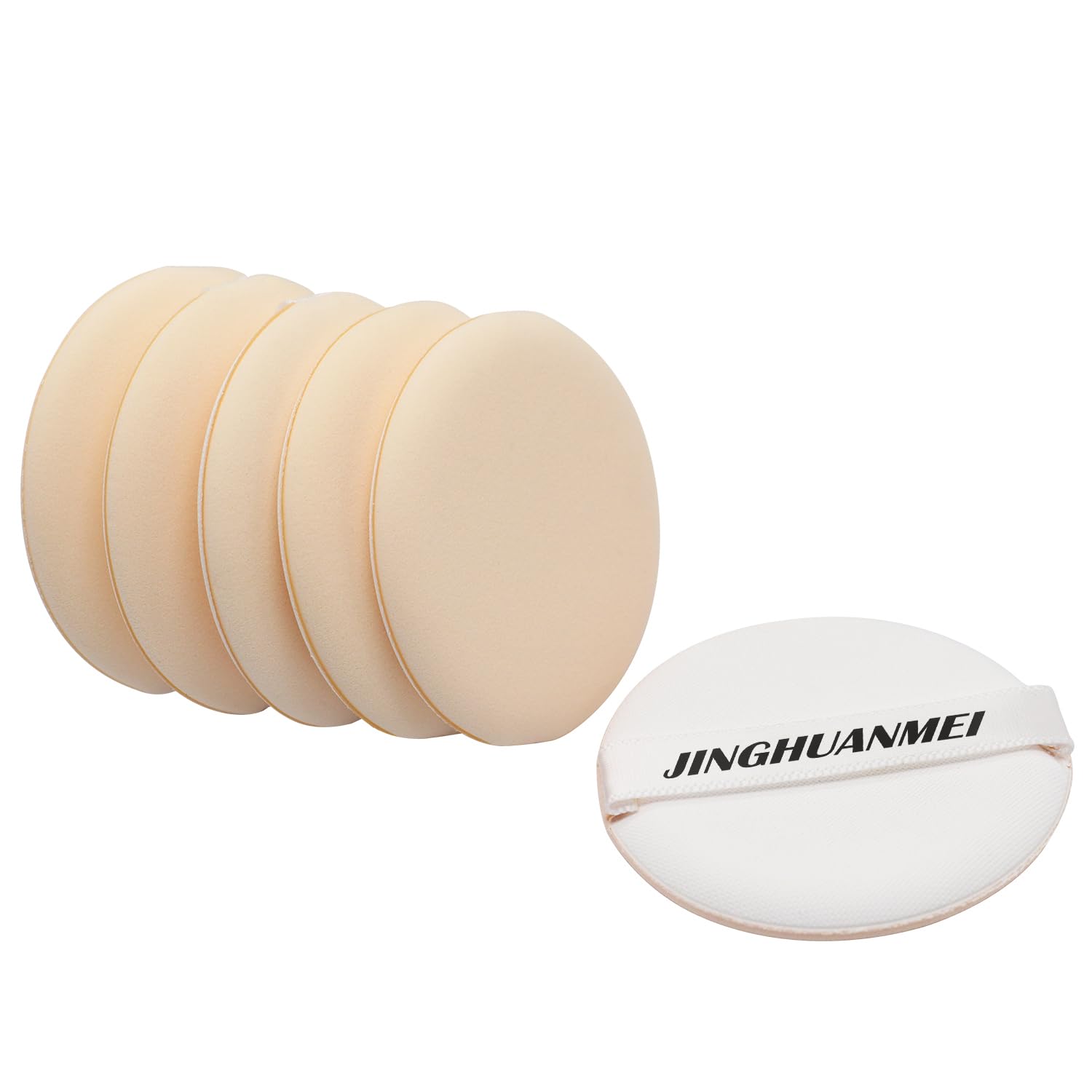 JINGHUANMEI (6 Pieces) Powder Puff for Makeup Face Powder,suitable for wet or dry foundation (Skin)
