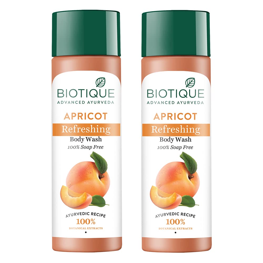 Biotique Bio Apricot Refreshing Body Wash | Keeps Skin Fresh And Clean | Brightens Skin And Reducing Dark Spots | 100% Botanical