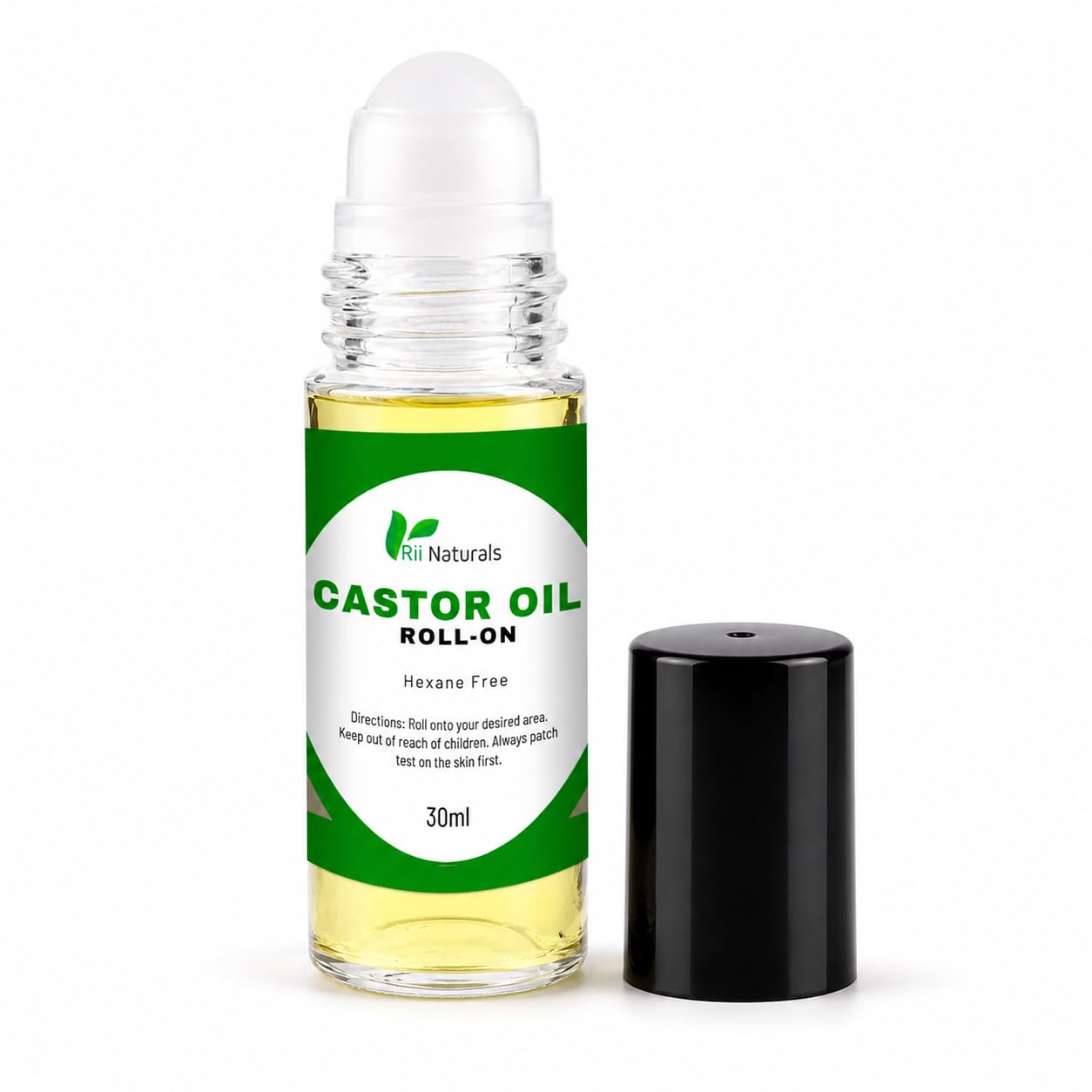 Castor Oil RollOn  100% Pure & Cold Pressed, Promote Fuller Lashes & Brows, AllNatural, Hexane Free, TravelFriendly, Hydrate