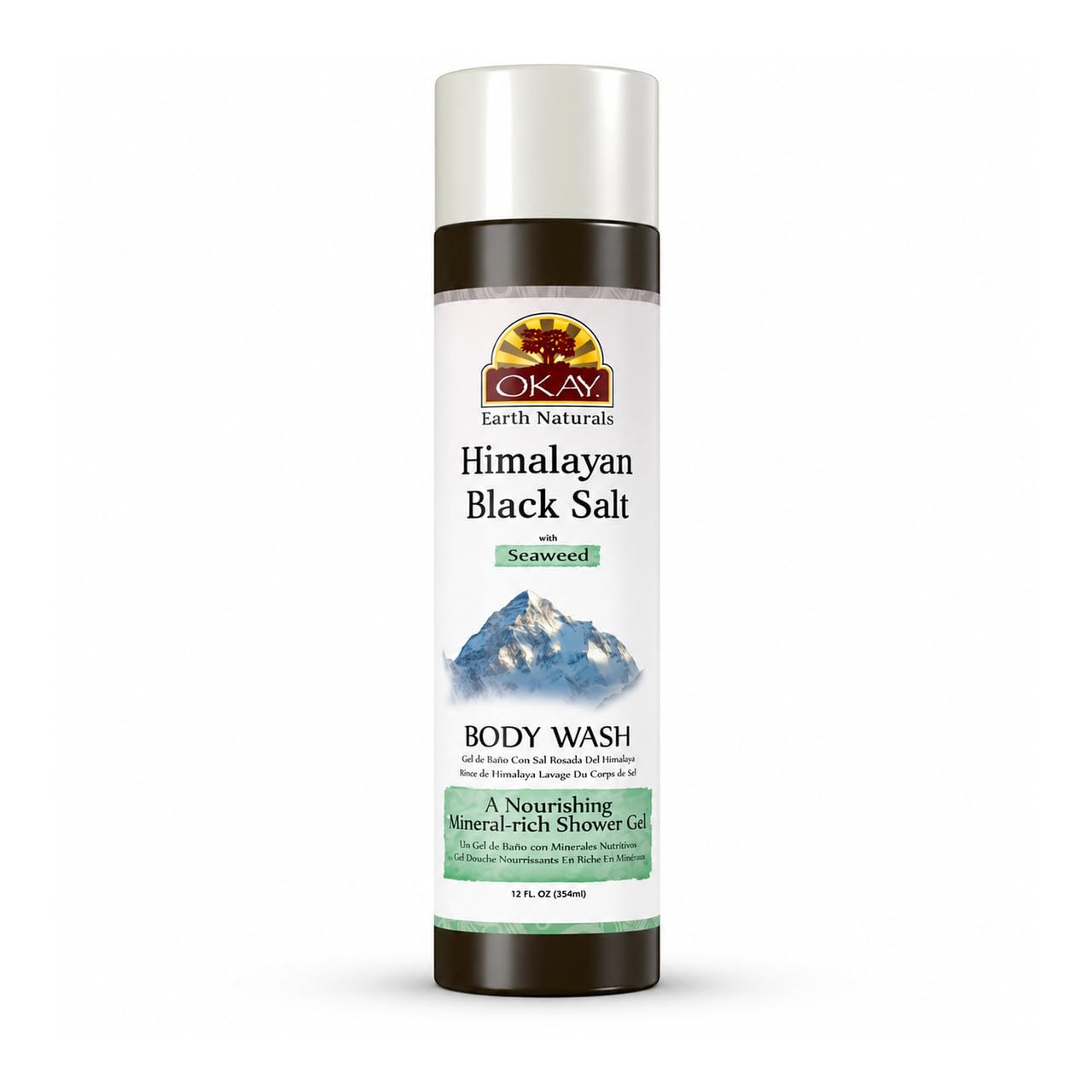 Okay Himalayan Black Salt Body Wash, 12 Ounce