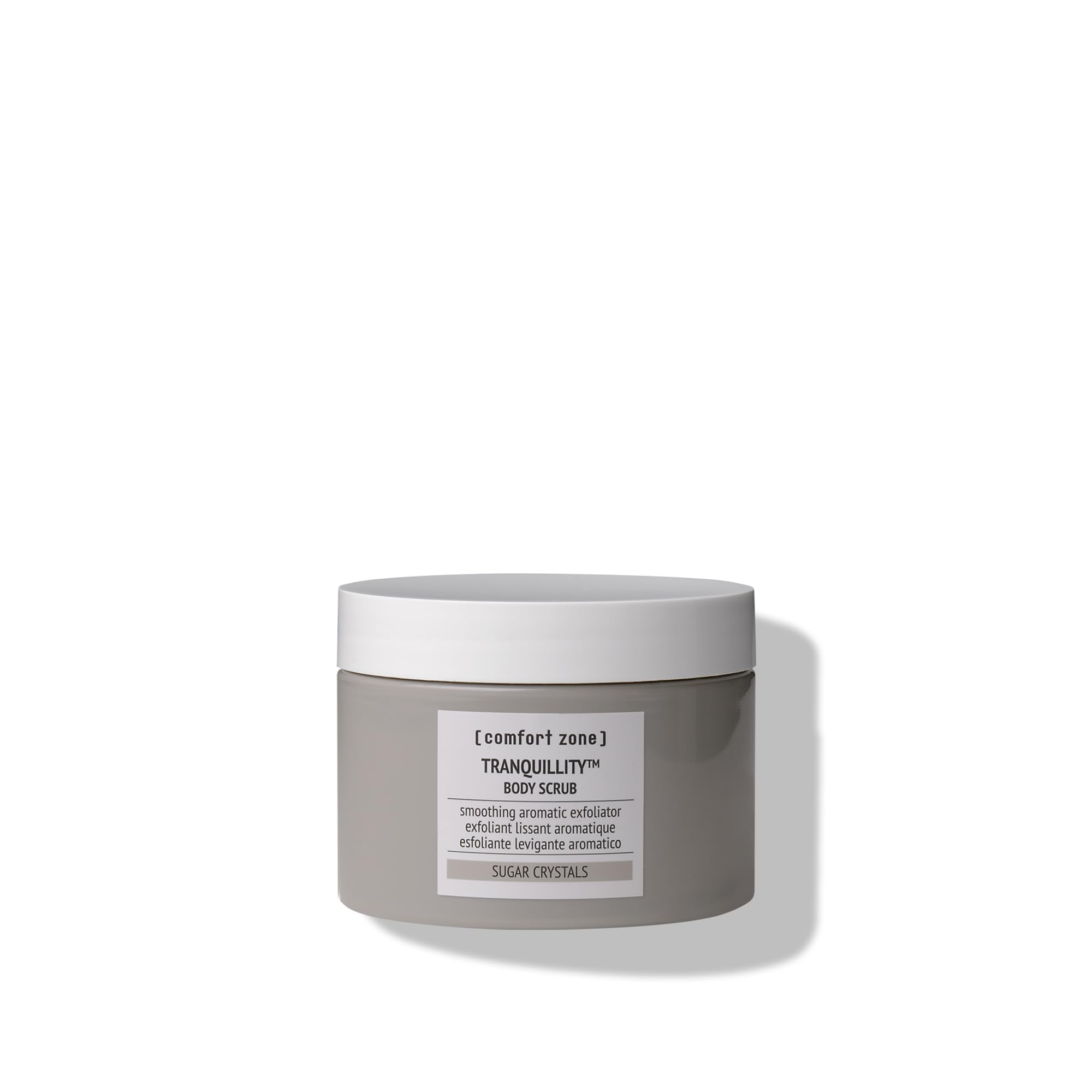 [ comfort zone ] Tranquillity Body Scrub, Soothing Aromatic Gentle Exfoliator Enriched with Sugar Crystals and Amaranth & Almond