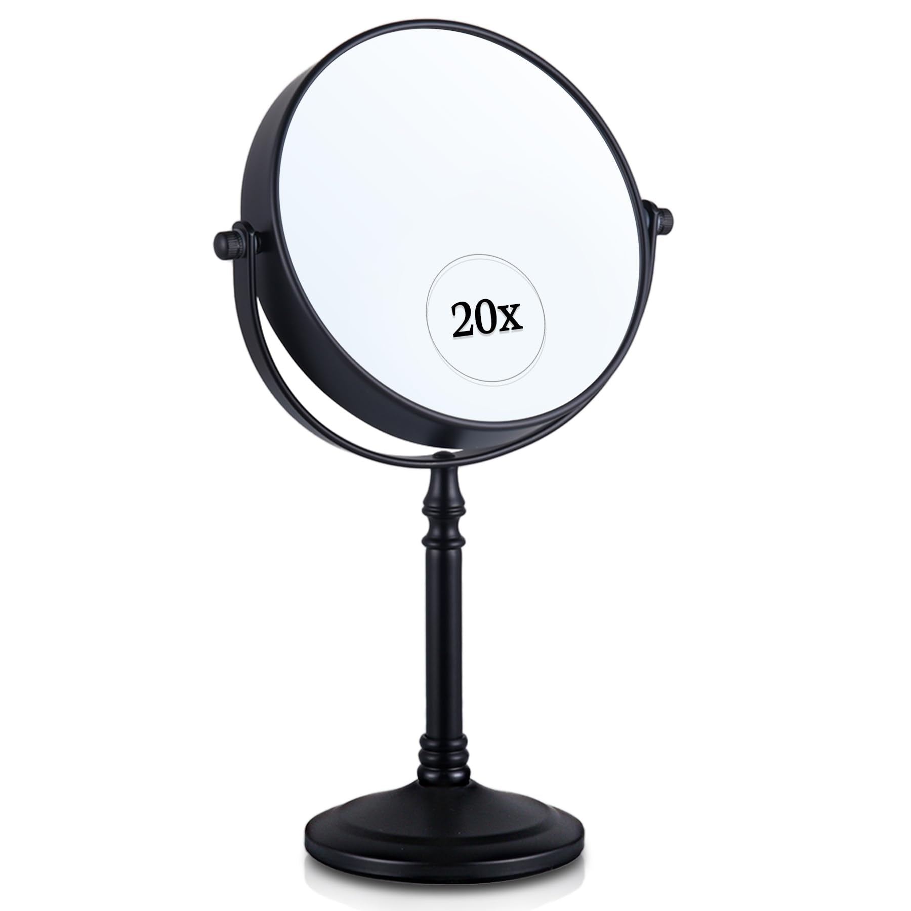 Mirrorvana 20X Magnified Makeup Mirror With Stand - Double Sided 20X And 1X Cosmetic Mirror For Make Up Desk, Dressing Table, Ba