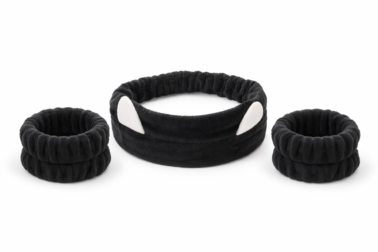 Nnr Spa Headband And Wristband Set For Women, Soft Fluffy Makeup Headband With Wrist Wash Bands, Skincare Face Wash Hair Band, S