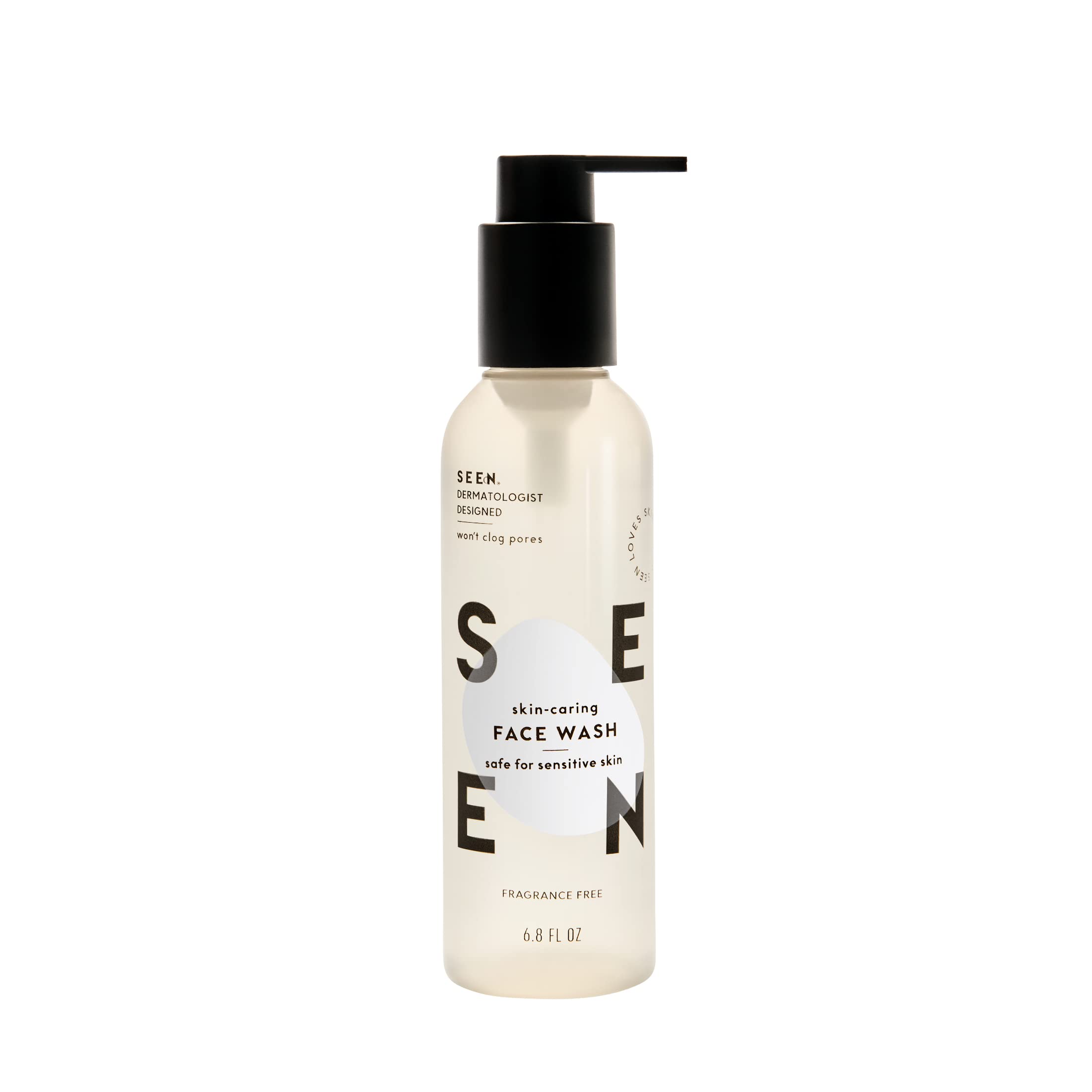 SEEN Face Wash, Fragrance Free -Non-Comedogenic & Non-Irritating Face Wash- Dermatologist-Developed - Safe for Sensitive, Eczema