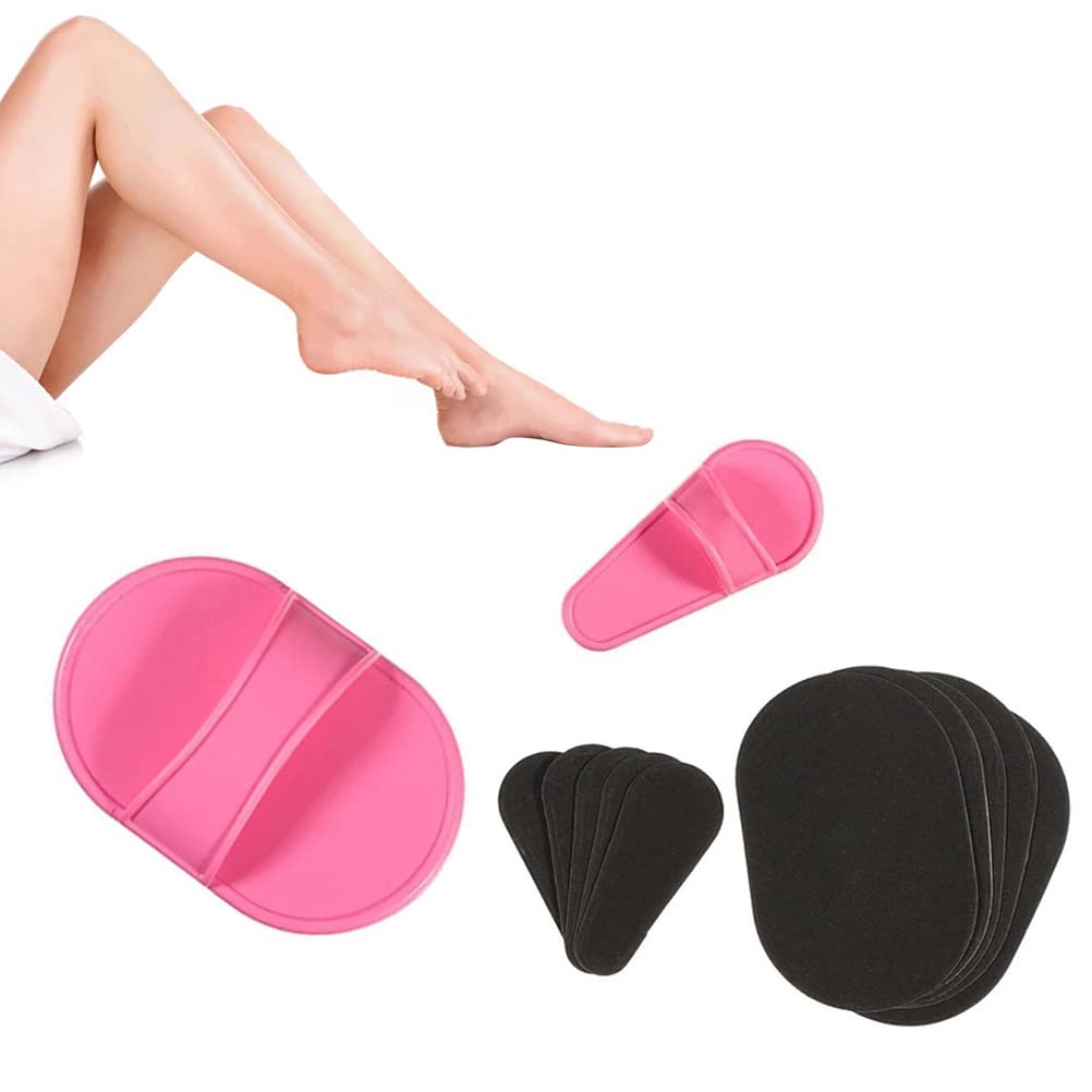 Smooth Away Facial Hair Remover Pads Exfoliation Kit for Women Girls, Smooth Legs and Facial Hair Removal Pads in 2 Sizes, Fine