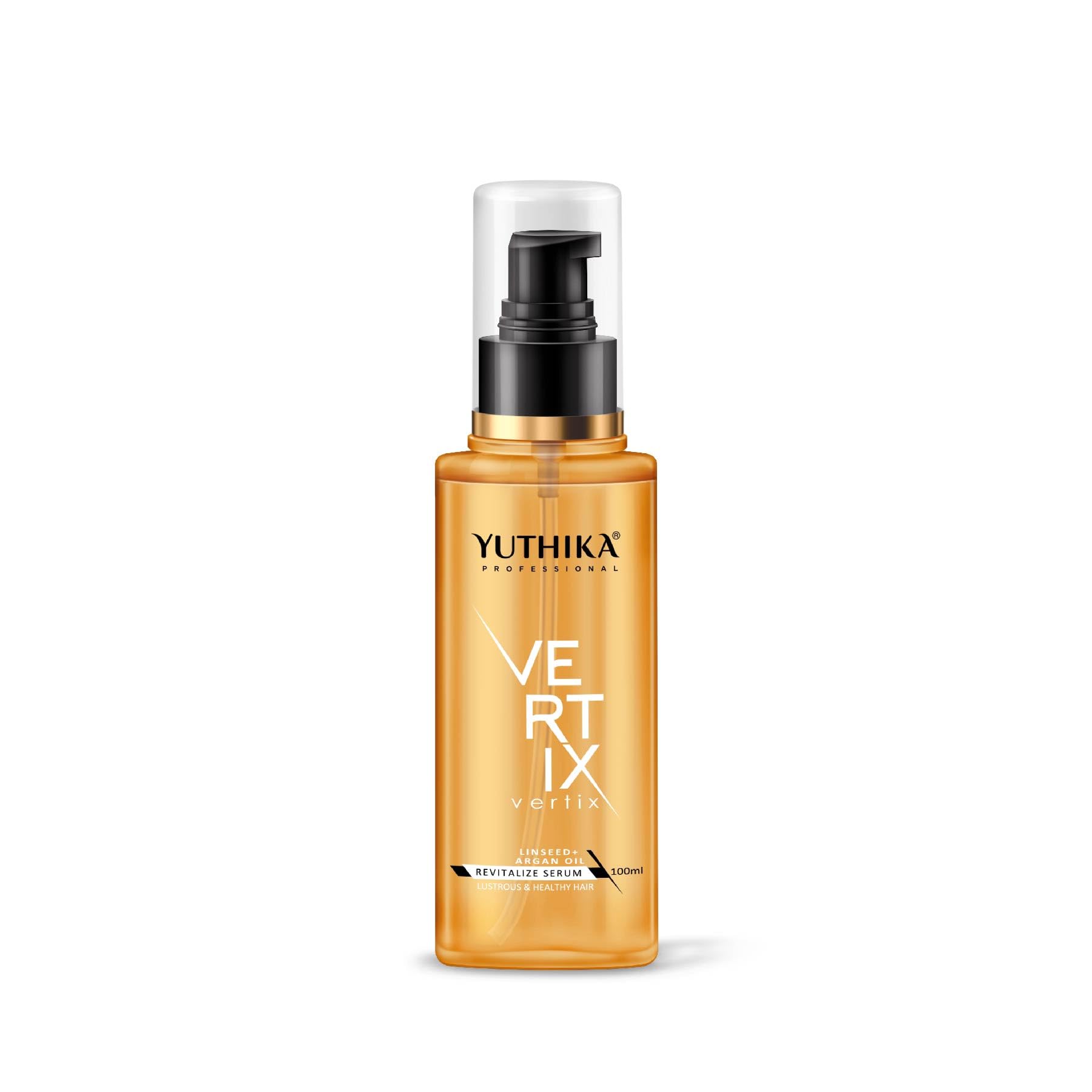 Yuthika Professional Vertix Revitalize Hair Serum 100Ml With Linseed & Argan Oil For Dry, Frizzy, Curly & Wavy Hair For Women & 